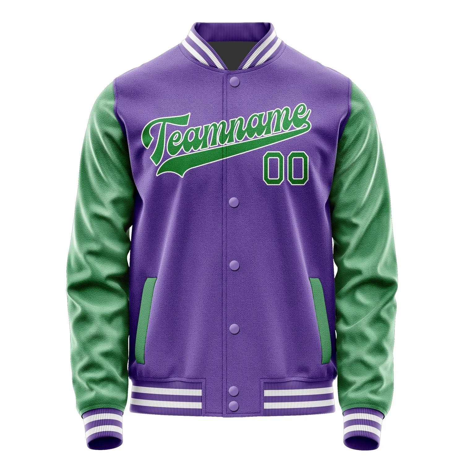 Custom Light Purple Emerald Green Jacket sold by Tailorly product image thumbnail 4