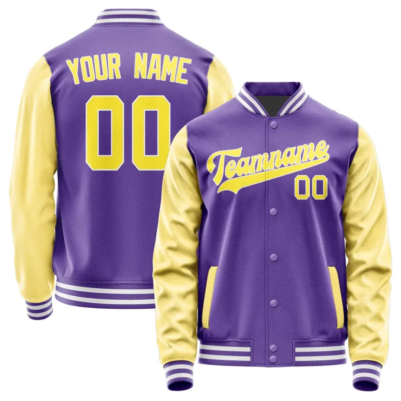 Custom Light Purple Light Yellow Jacket sold by Tailorly