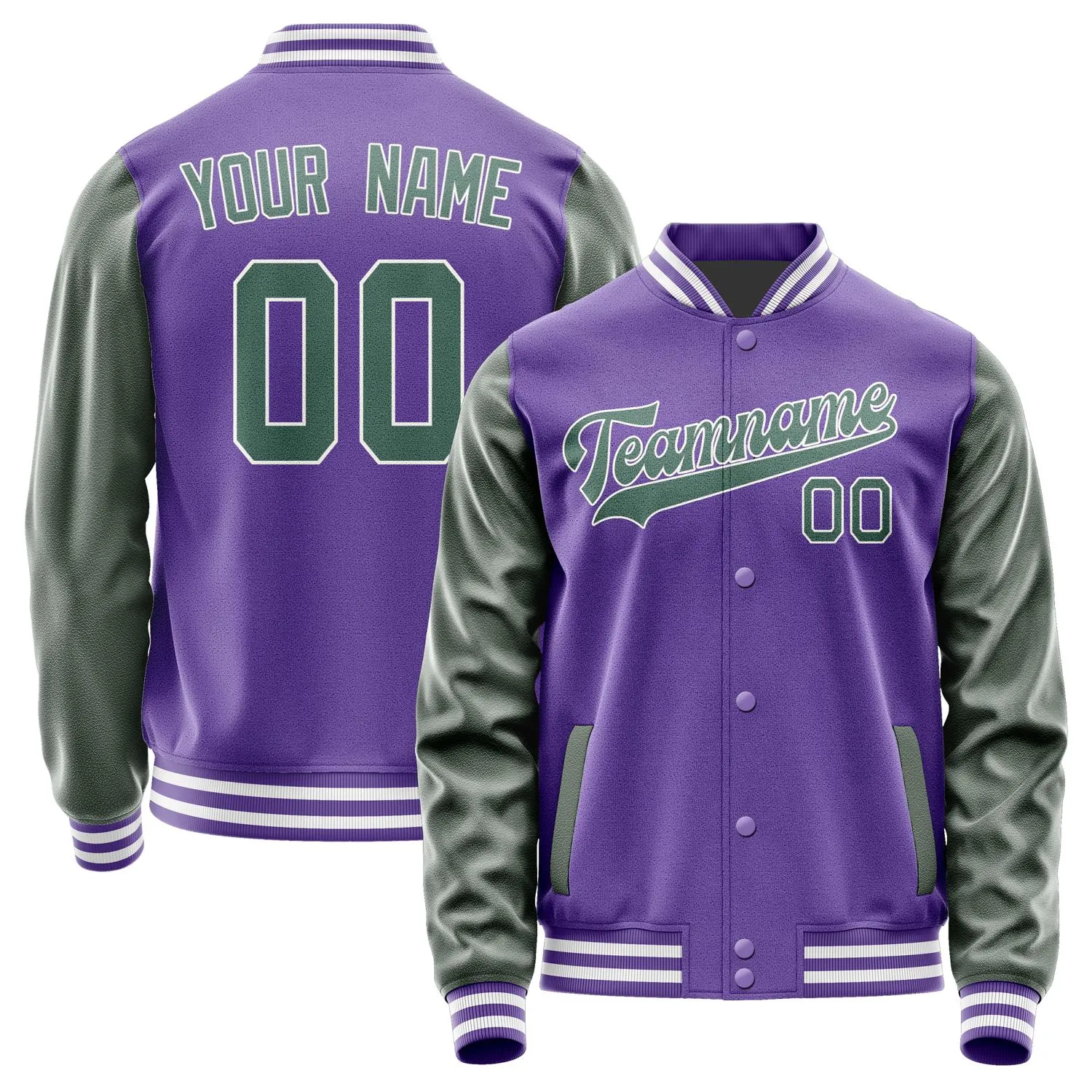 Custom Light Purple Blue Green Jacket sold by Tailorly