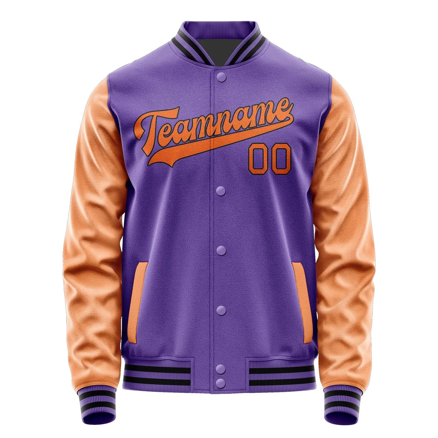 Custom Light Purple Orange Jacket sold by Tailorly product image thumbnail 4