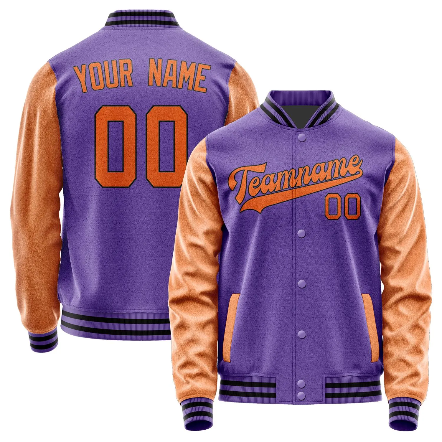 Custom Light Purple Orange Jacket sold by Tailorly