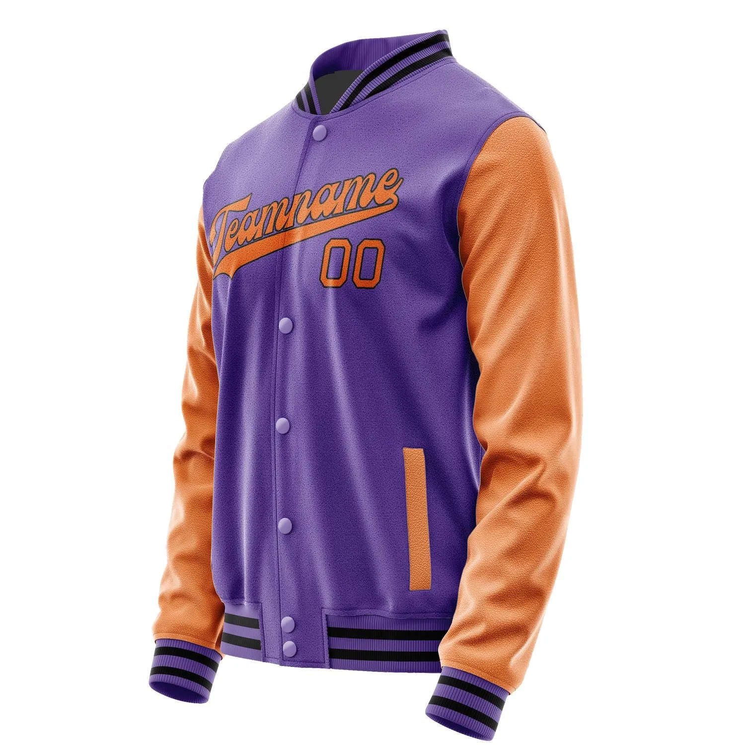 Custom Light Purple Orange Jacket sold by Tailorly product image thumbnail 2
