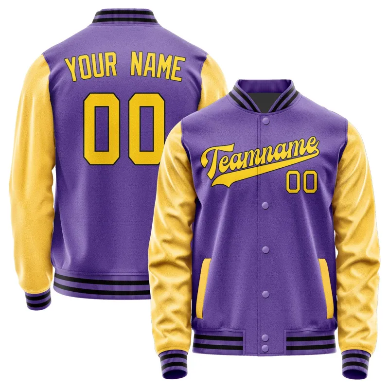 Custom Light Purple Gold Jacket sold by Tailorly