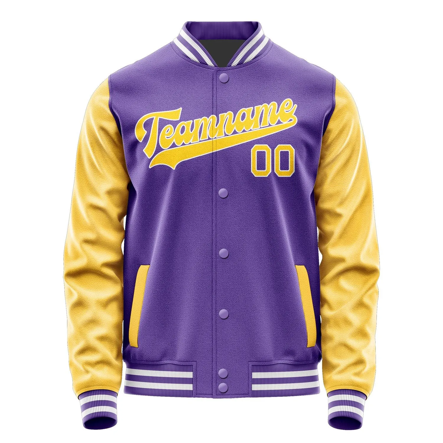 Custom Light Purple Gold Jacket sold by Tailorly product image thumbnail 4