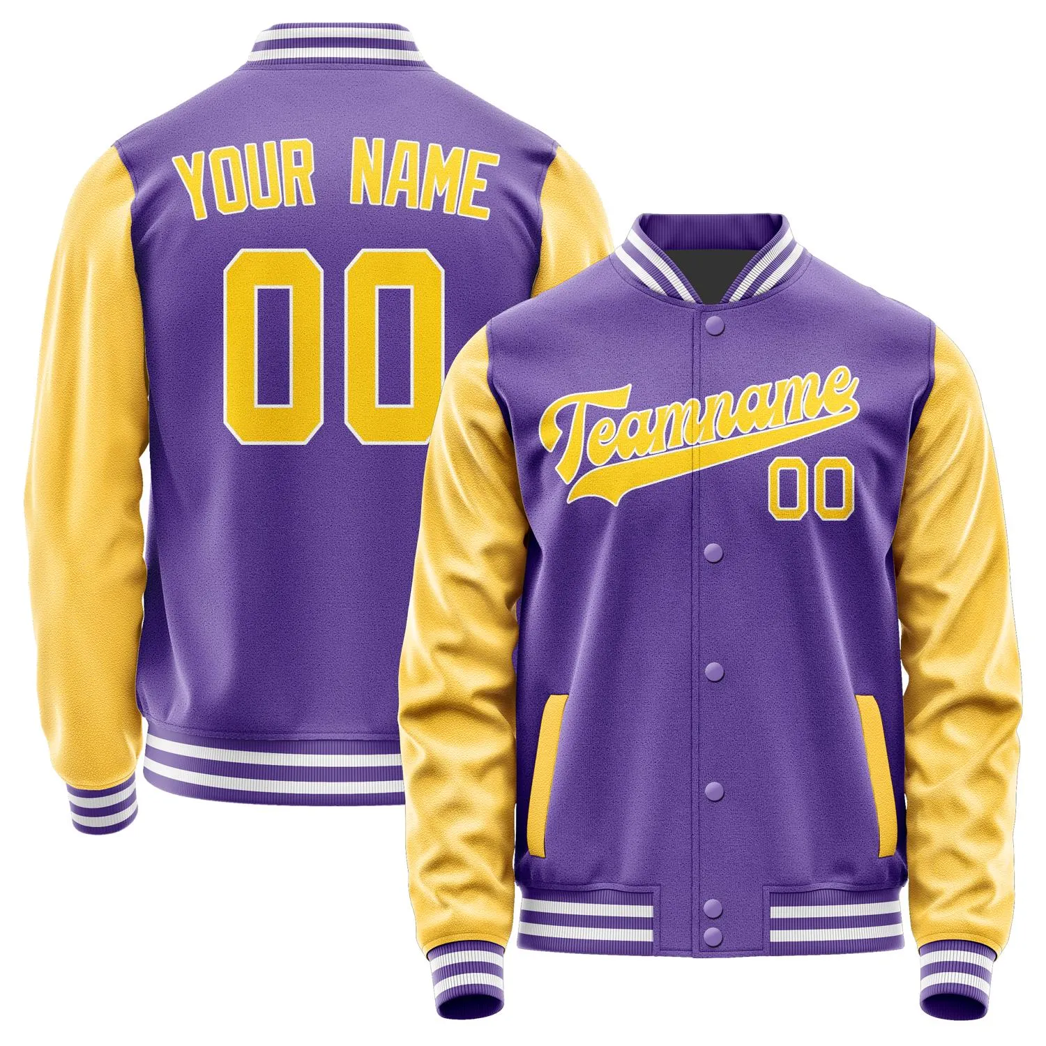 Custom Light Purple Gold Jacket sold by Tailorly