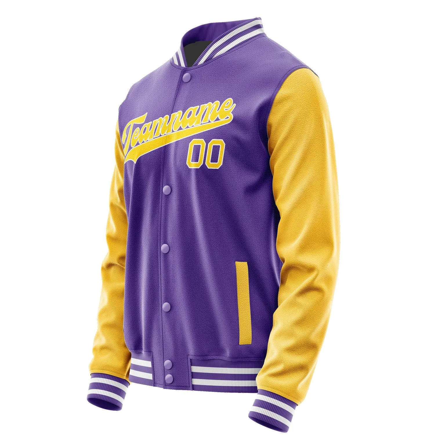 Custom Light Purple Gold Jacket sold by Tailorly product image thumbnail 2