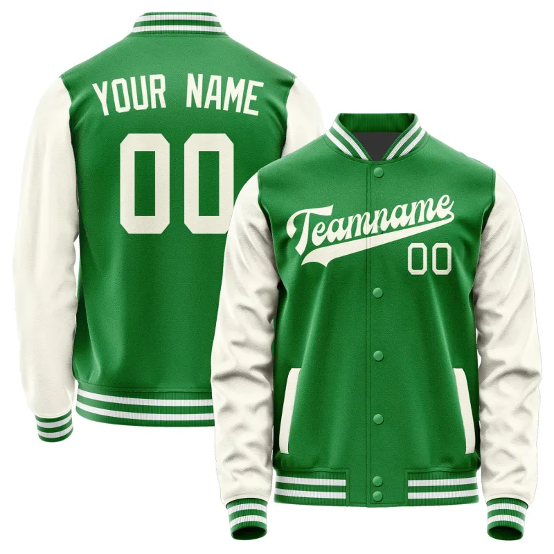 Custom Emerald Green Cream Jacket sold by Tailorly