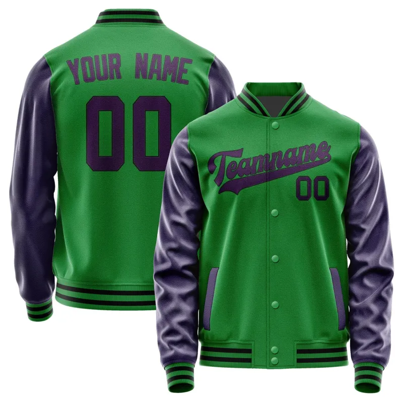 Custom Emerald Green Purple Jacket sold by Tailorly