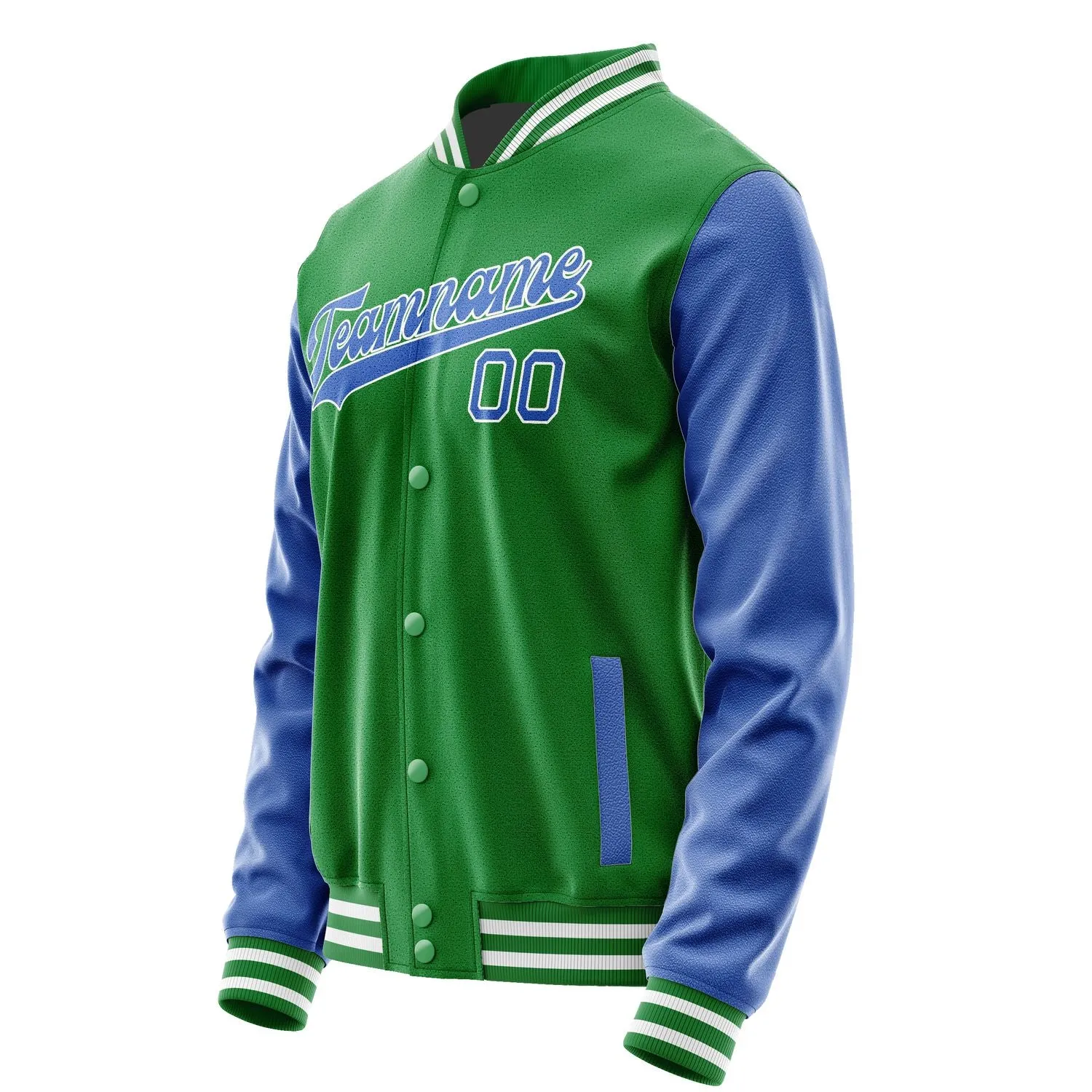 Custom Emerald Green Sky Blue Jacket sold by Tailorly product image thumbnail 2