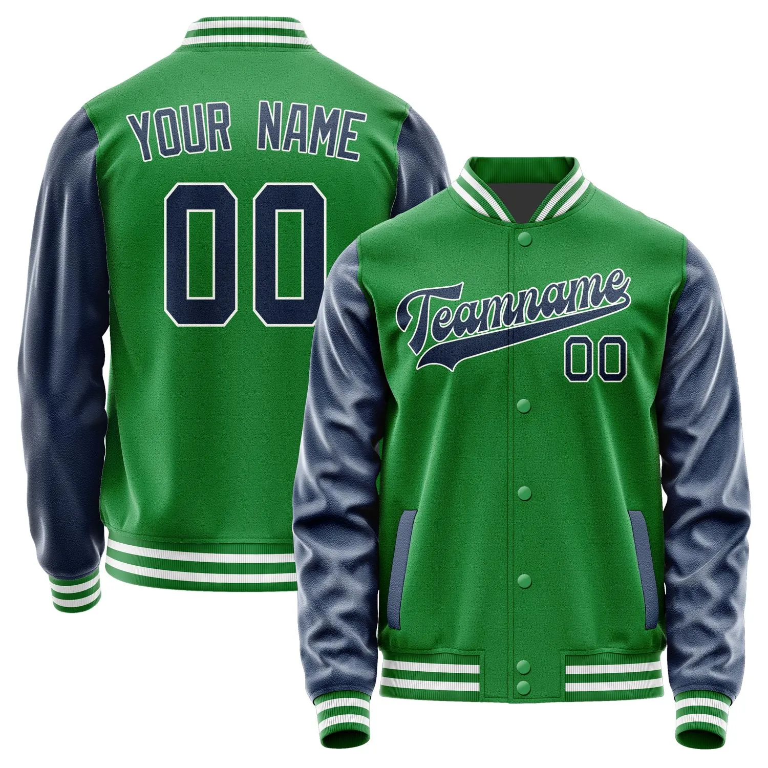 Custom Emerald Green Blue Jacket sold by Tailorly