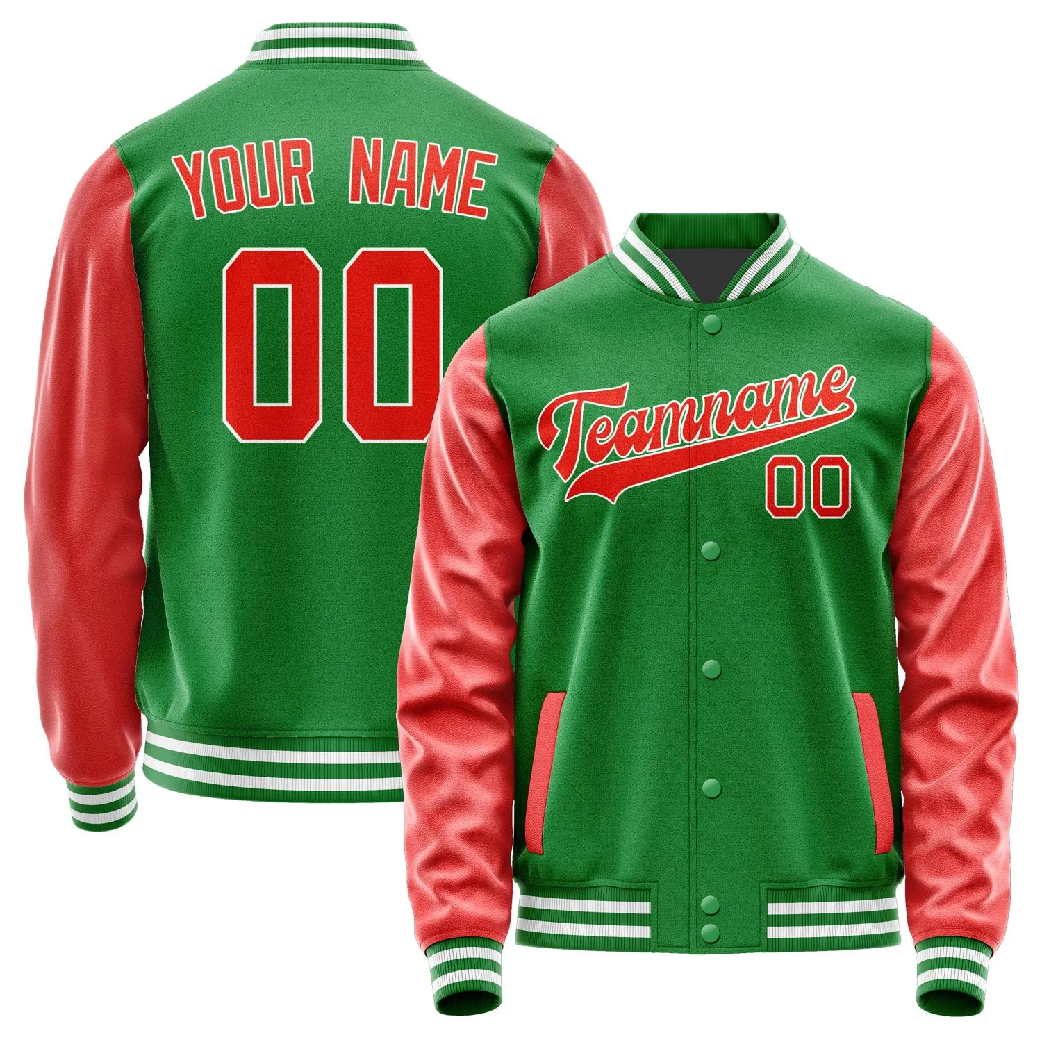 Custom Emerald Green Orange Red Jacket sold by Tailorly