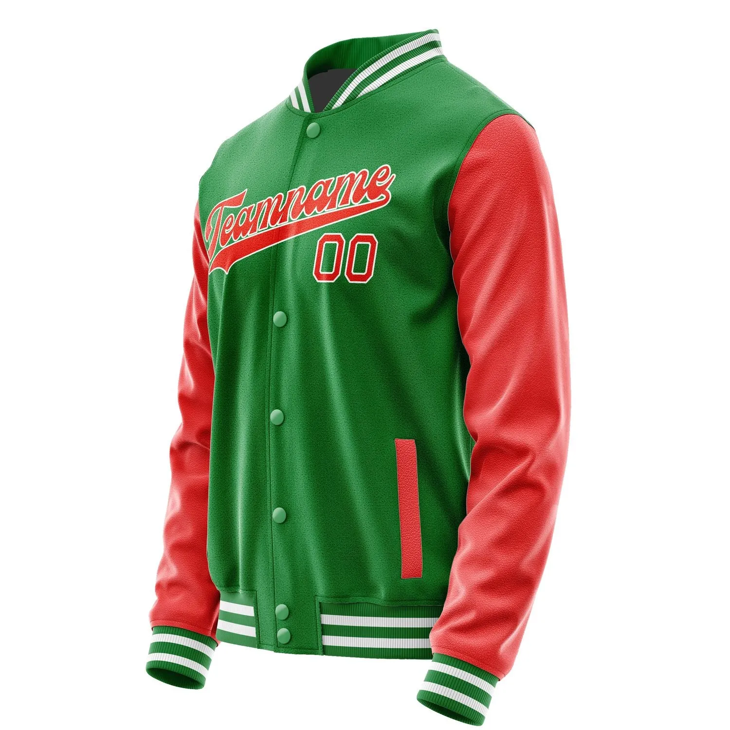 Custom Emerald Green Orange Red Jacket sold by Tailorly product image thumbnail 2