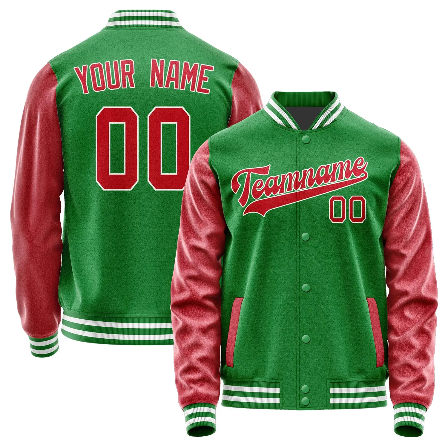 Custom Emerald Green Red Jacket sold by Tailorly