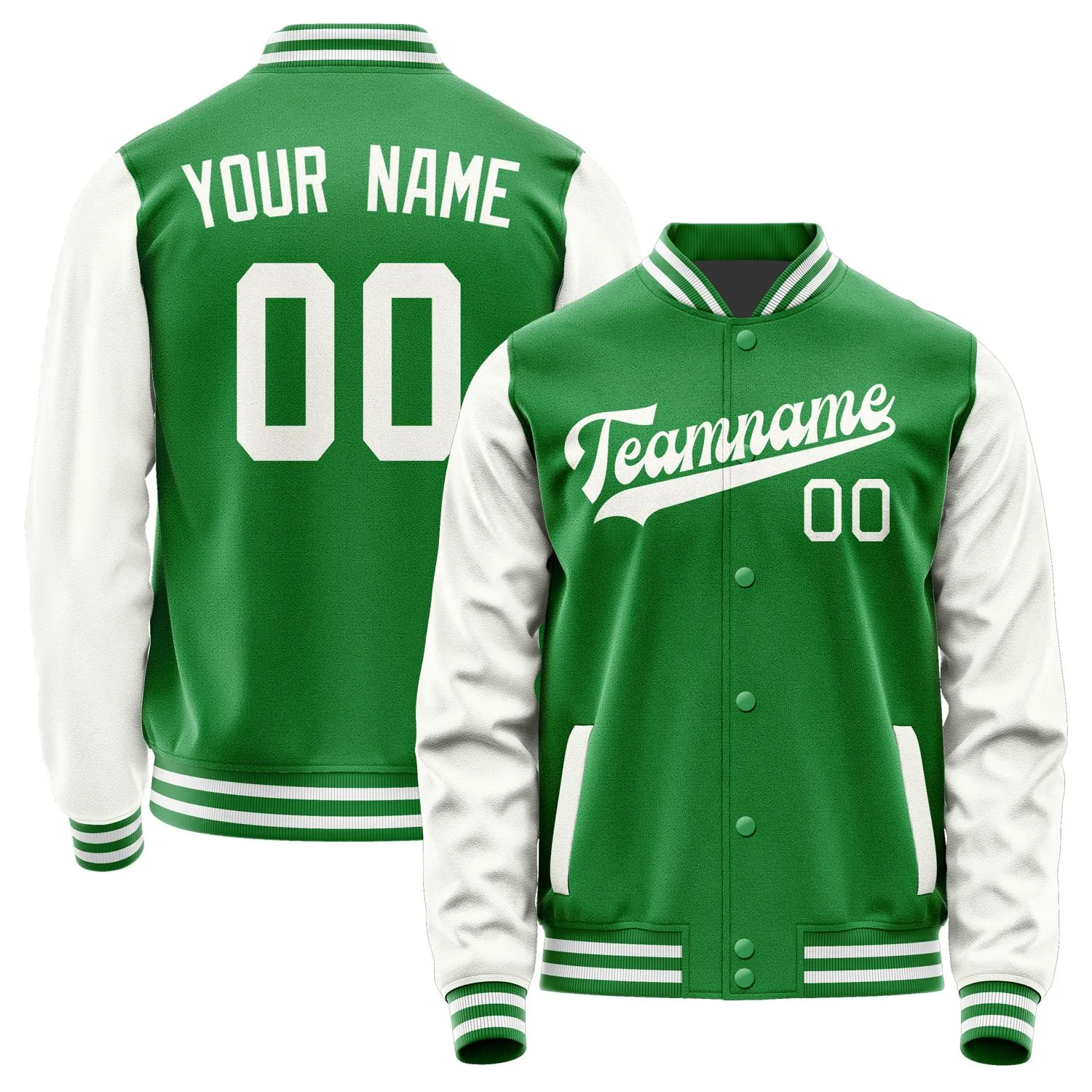 Custom Emerald Green White Jacket sold by Tailorly
