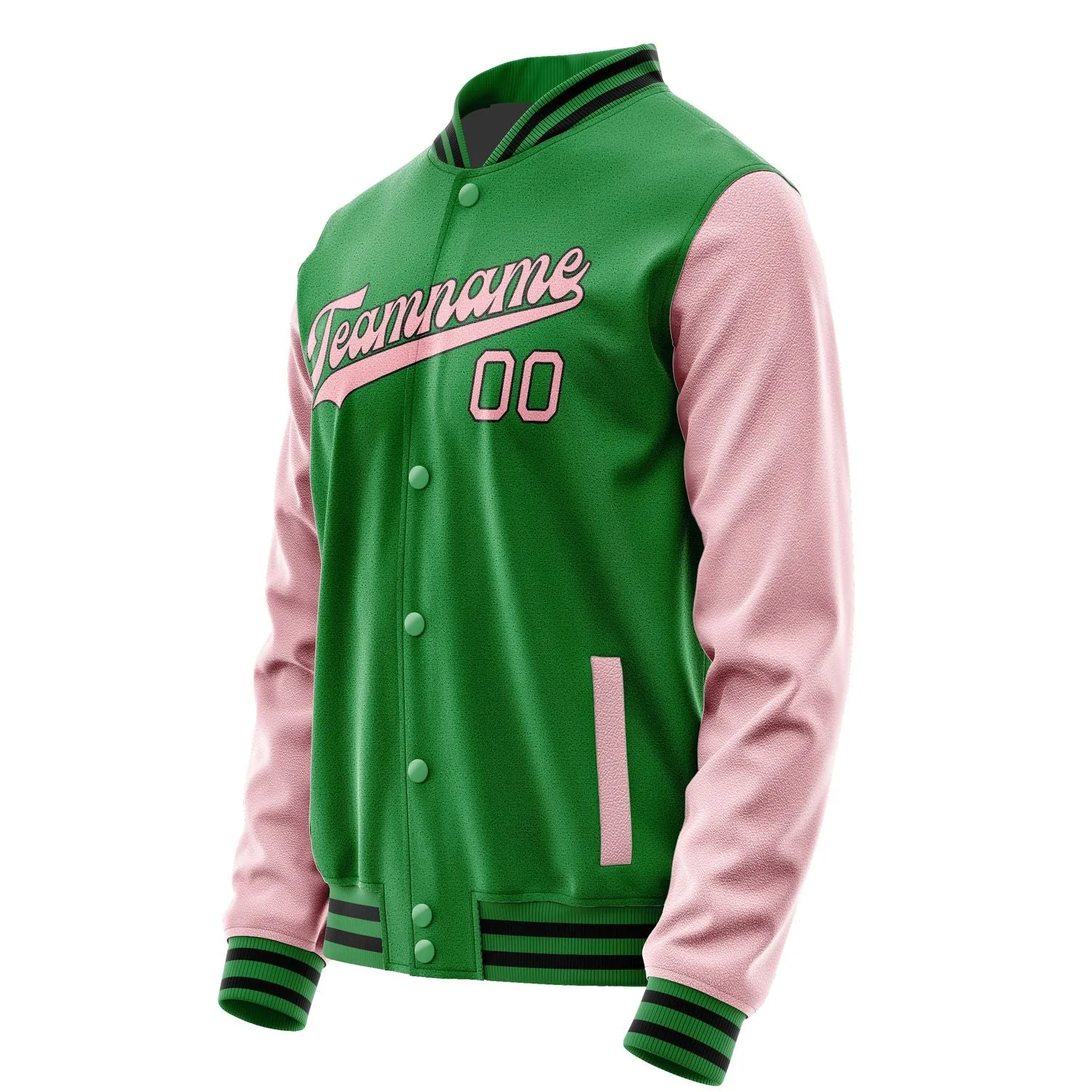 Custom Emerald Green Light Pink Jacket sold by Tailorly product image thumbnail 2
