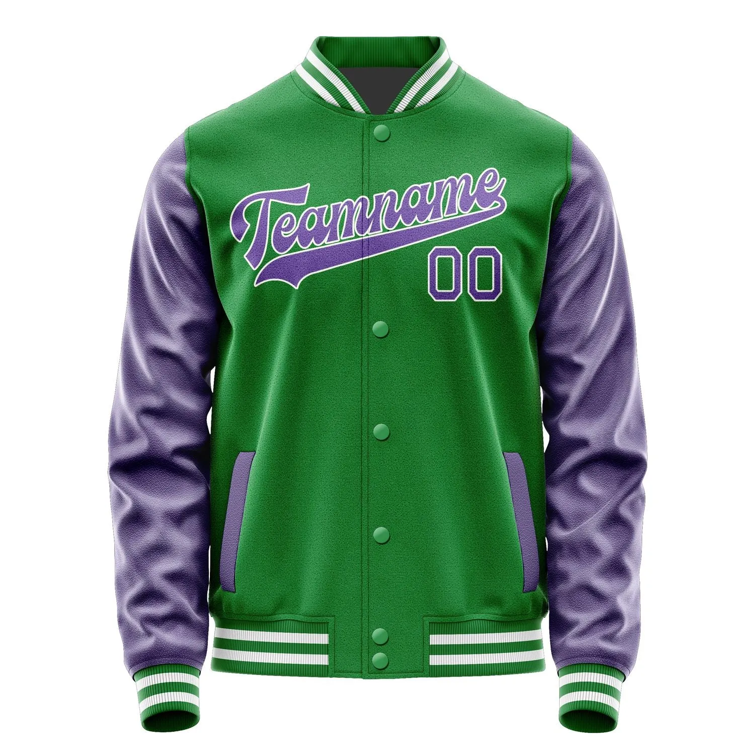 Custom Emerald Green Light Purple Jacket sold by Tailorly product image thumbnail 4