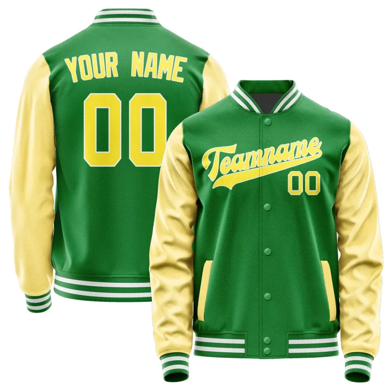 Custom Emerald Green Light Yellow Jacket sold by Tailorly