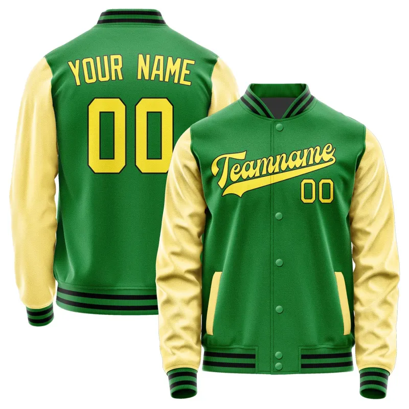Custom Emerald Green Light Yellow Jacket sold by Tailorly