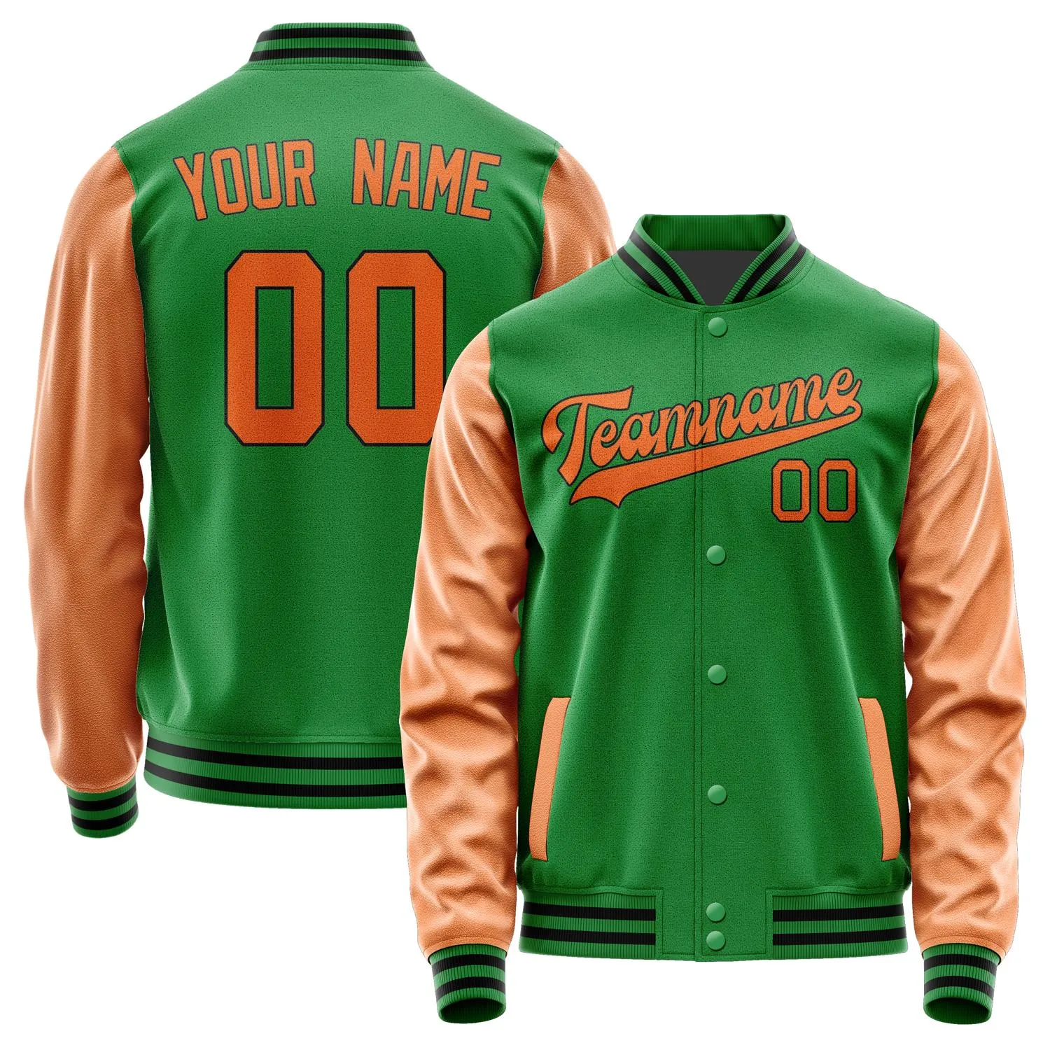 Custom Emerald Green Orange Jacket sold by Tailorly
