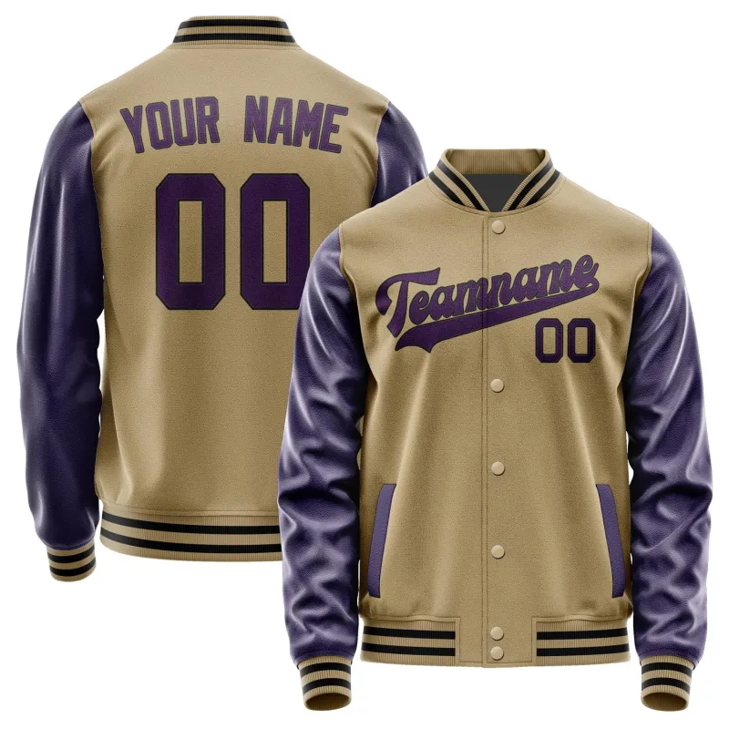 Custom Light Khaki Purple Jacket sold by Tailorly
