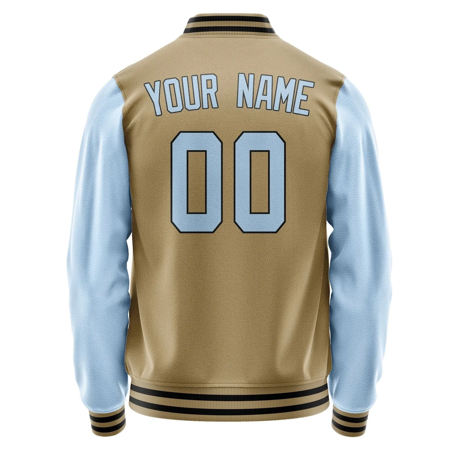 Custom Light Khaki Light Blue Jacket sold by Tailorly product image thumbnail 3