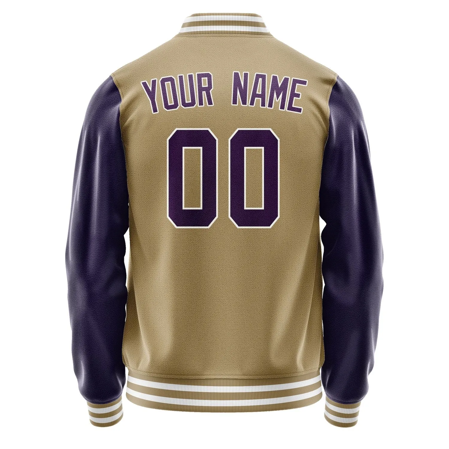 Custom Light Khaki Purple Jacket sold by Tailorly product image thumbnail 3