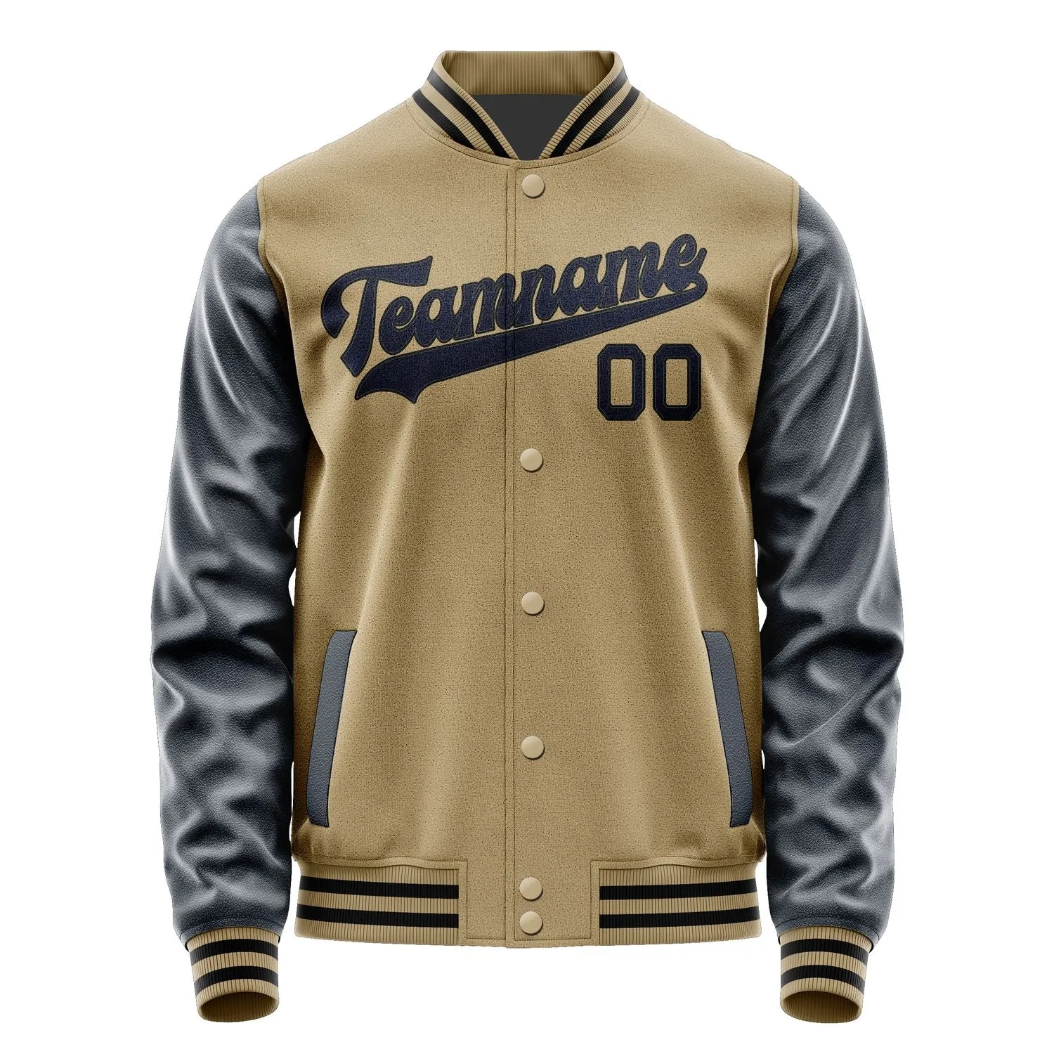 Custom Light Khaki Navy Jacket sold by Tailorly product image thumbnail 4