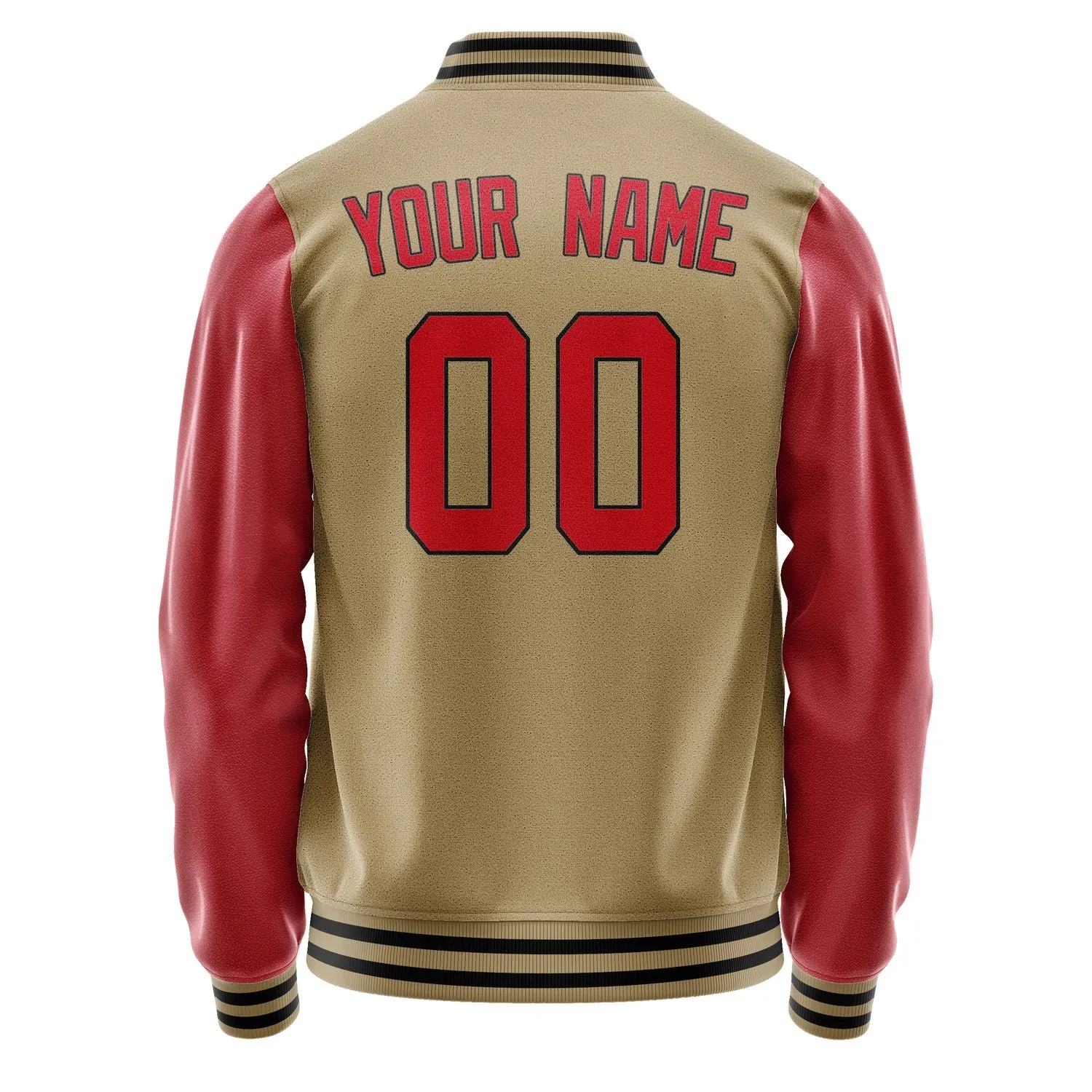 Custom Light Khaki Red Jacket sold by Tailorly product image thumbnail 3