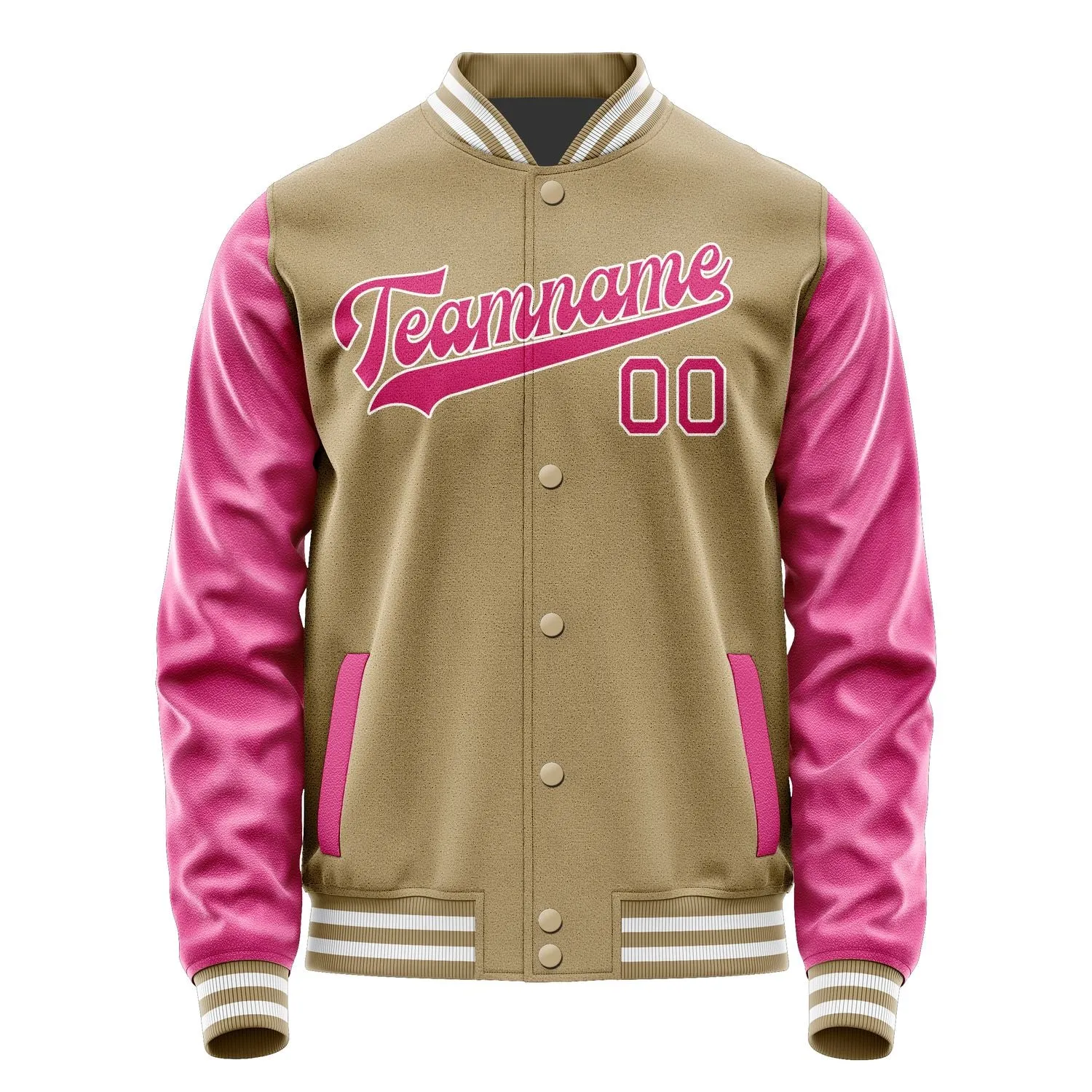 Custom Light Khaki Pink Jacket sold by Tailorly product image thumbnail 4
