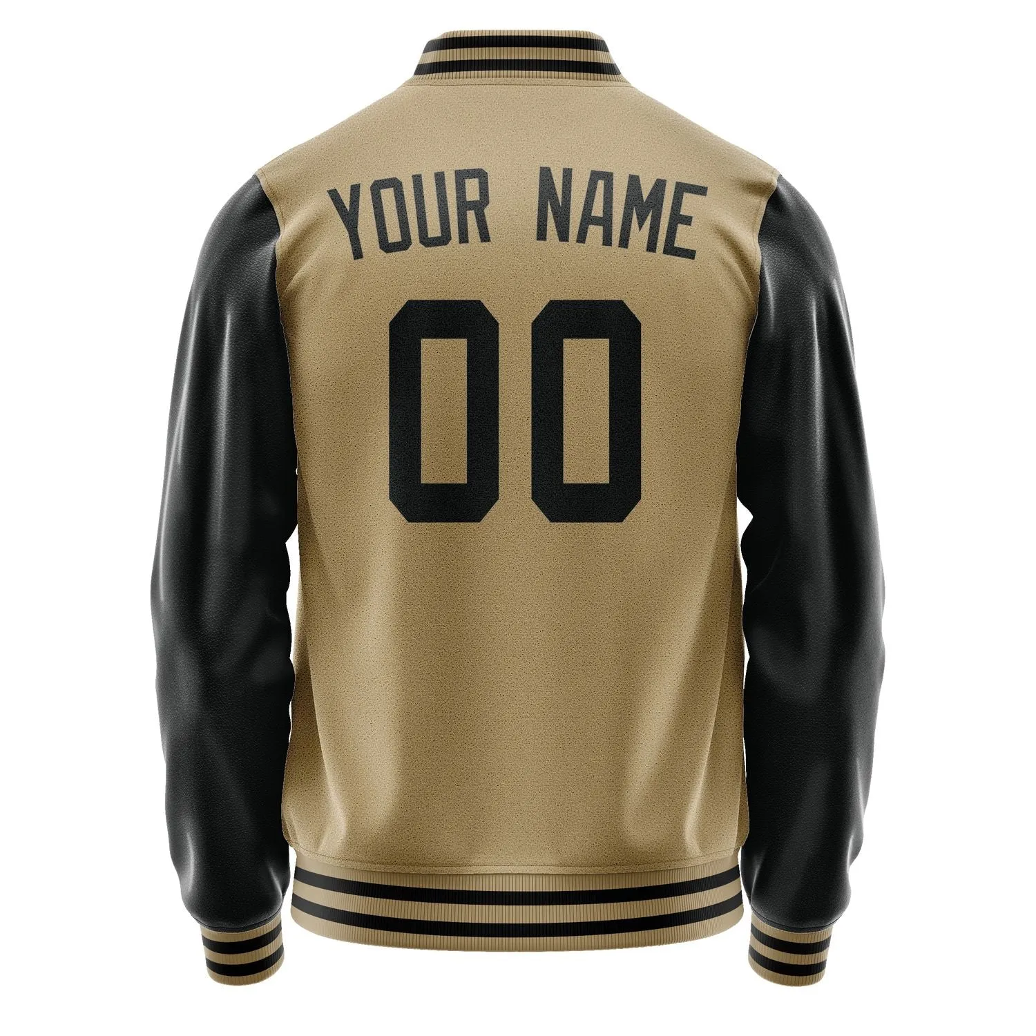 Custom Light Khaki Black Jacket sold by Tailorly product image thumbnail 3