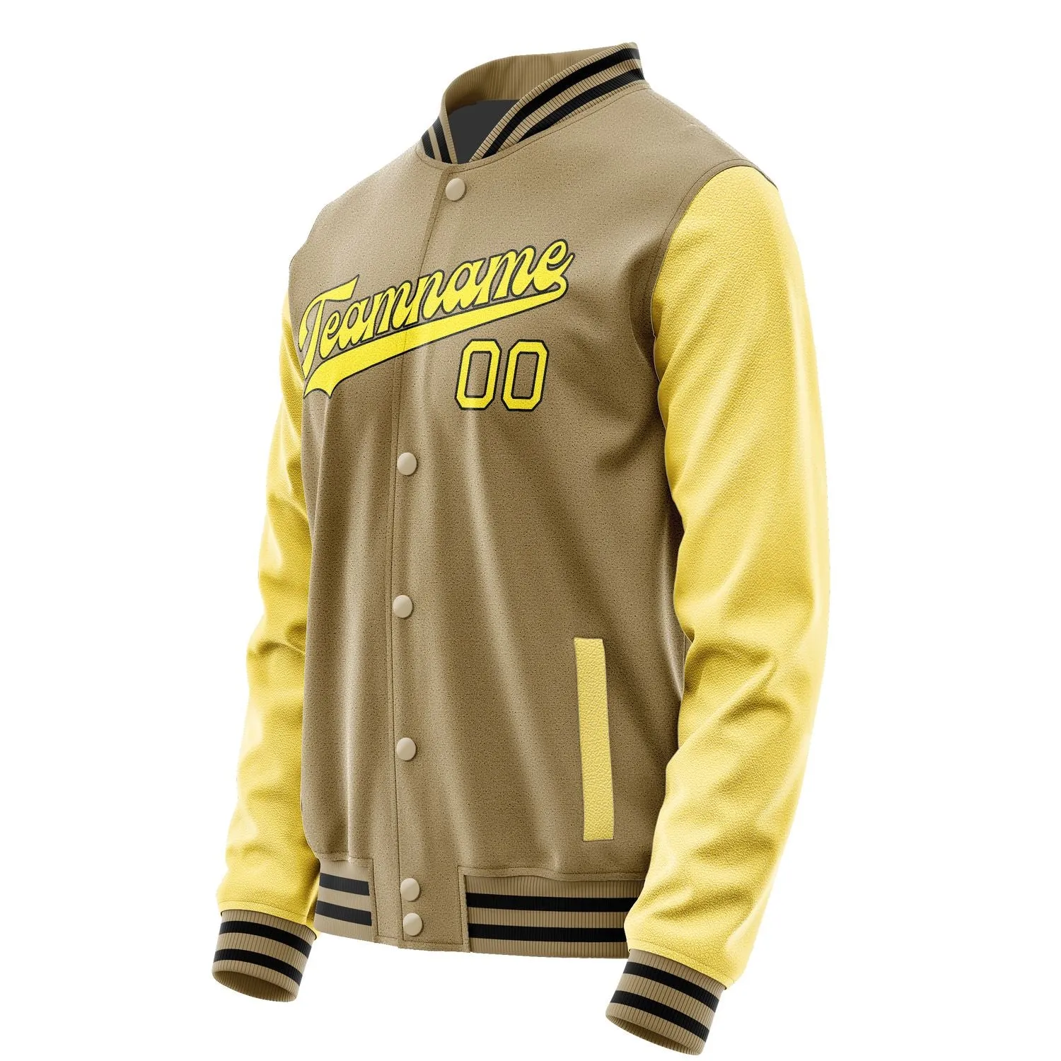 Custom Light Khaki Light Yellow Jacket sold by Tailorly product image thumbnail 2