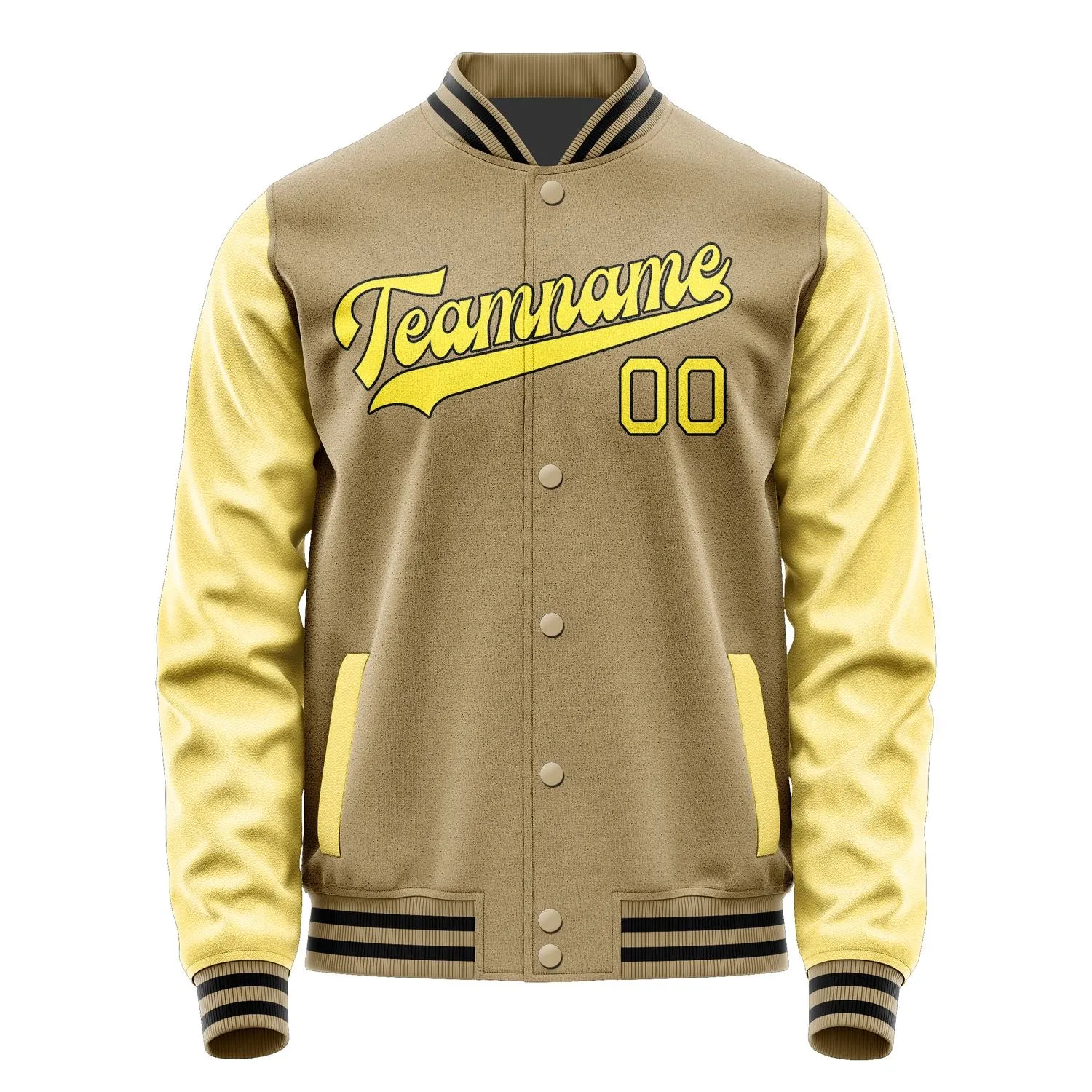 Custom Light Khaki Light Yellow Jacket sold by Tailorly product image thumbnail 4