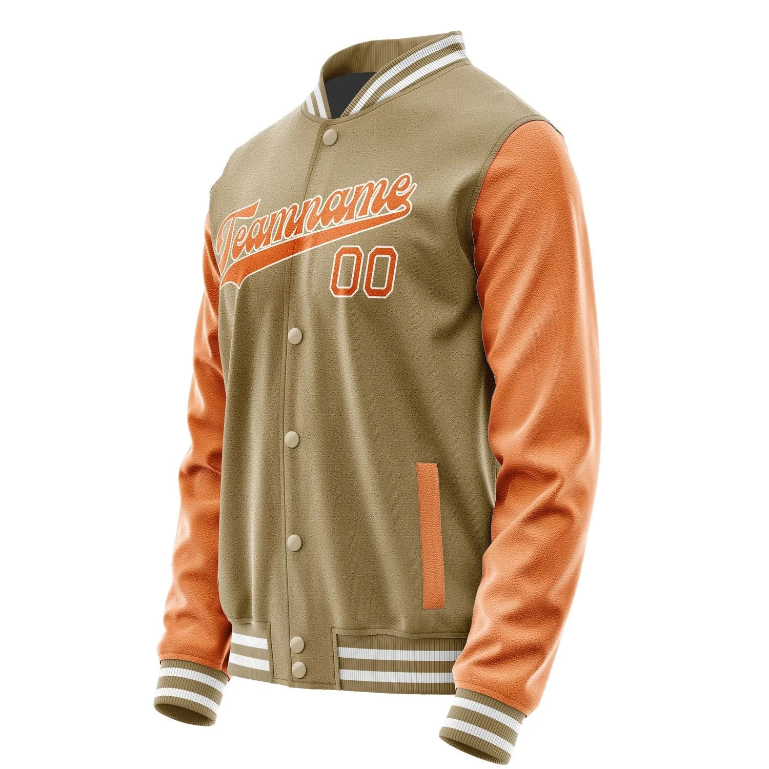 Custom Light Khaki Orange Jacket sold by Tailorly product image thumbnail 2
