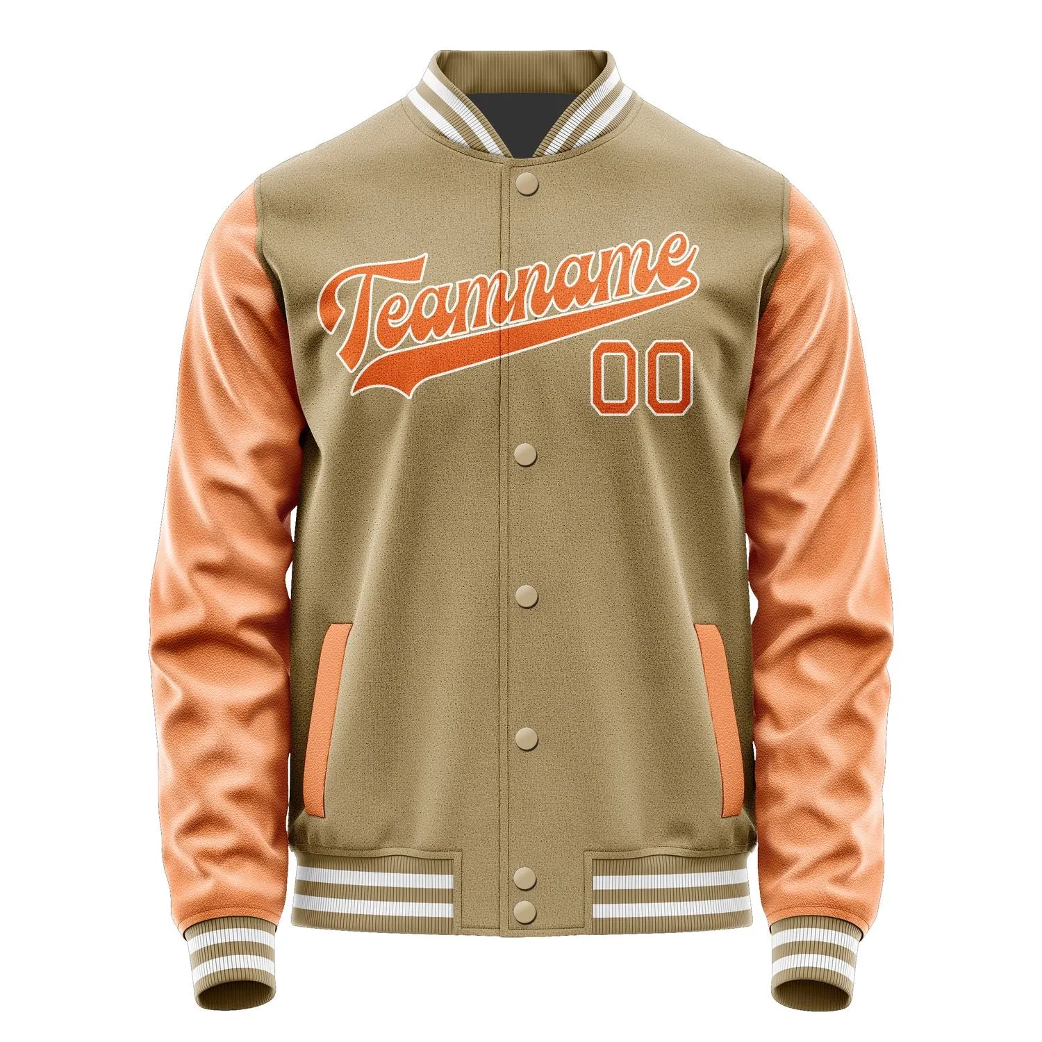 Custom Light Khaki Orange Jacket sold by Tailorly product image thumbnail 4