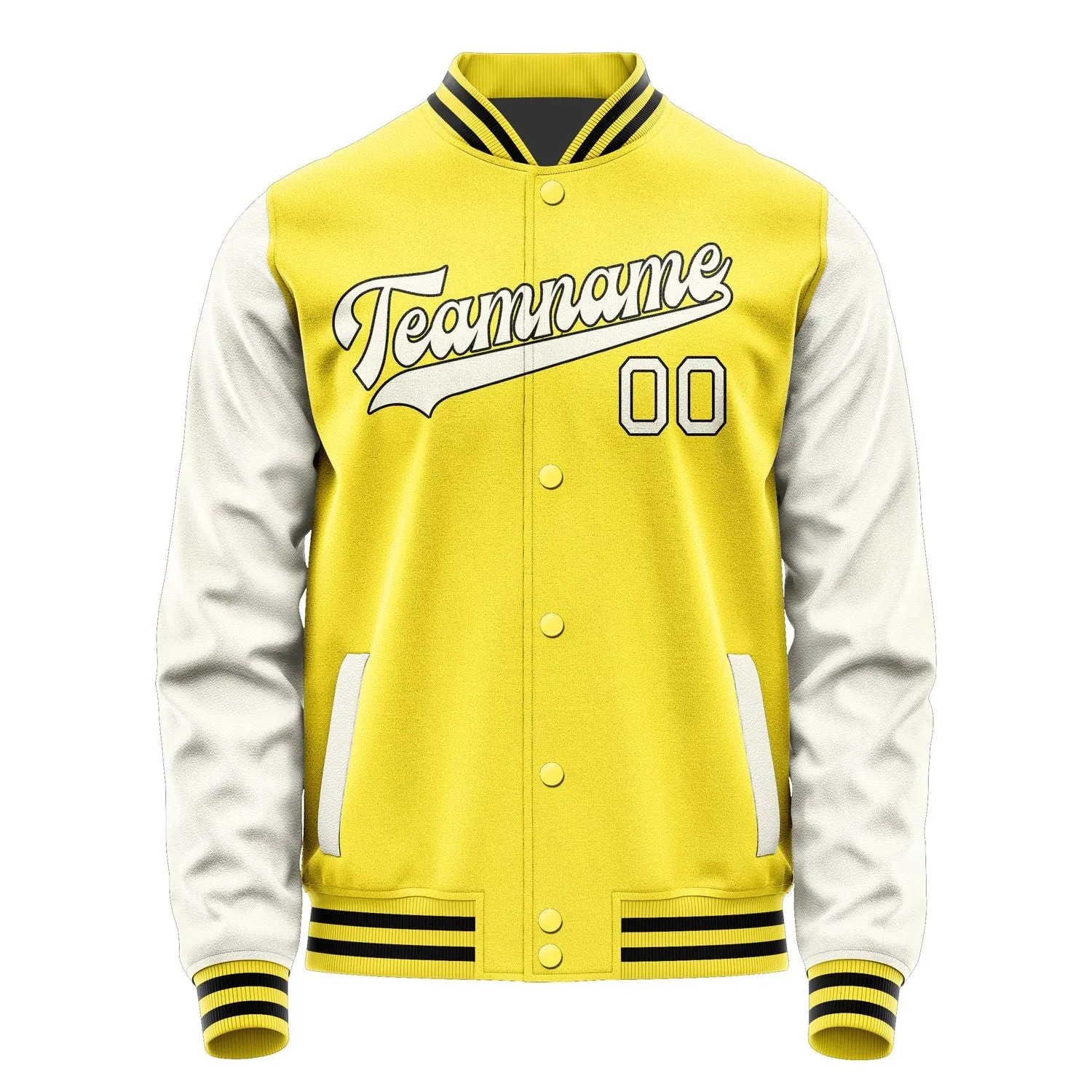 Custom Light Yellow Cream Jacket sold by Tailorly product image thumbnail 4