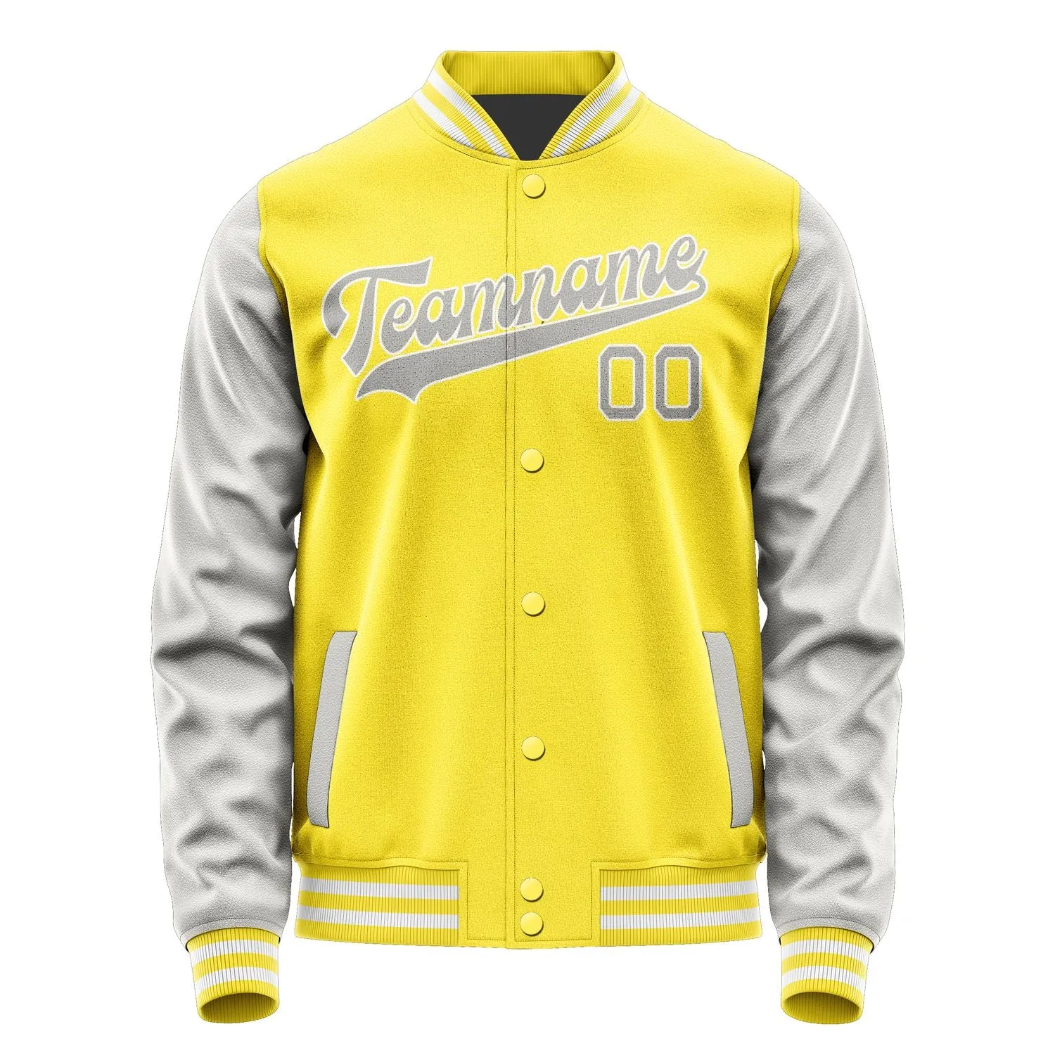 Custom Light Yellow Gray Jacket sold by Tailorly product image thumbnail 4
