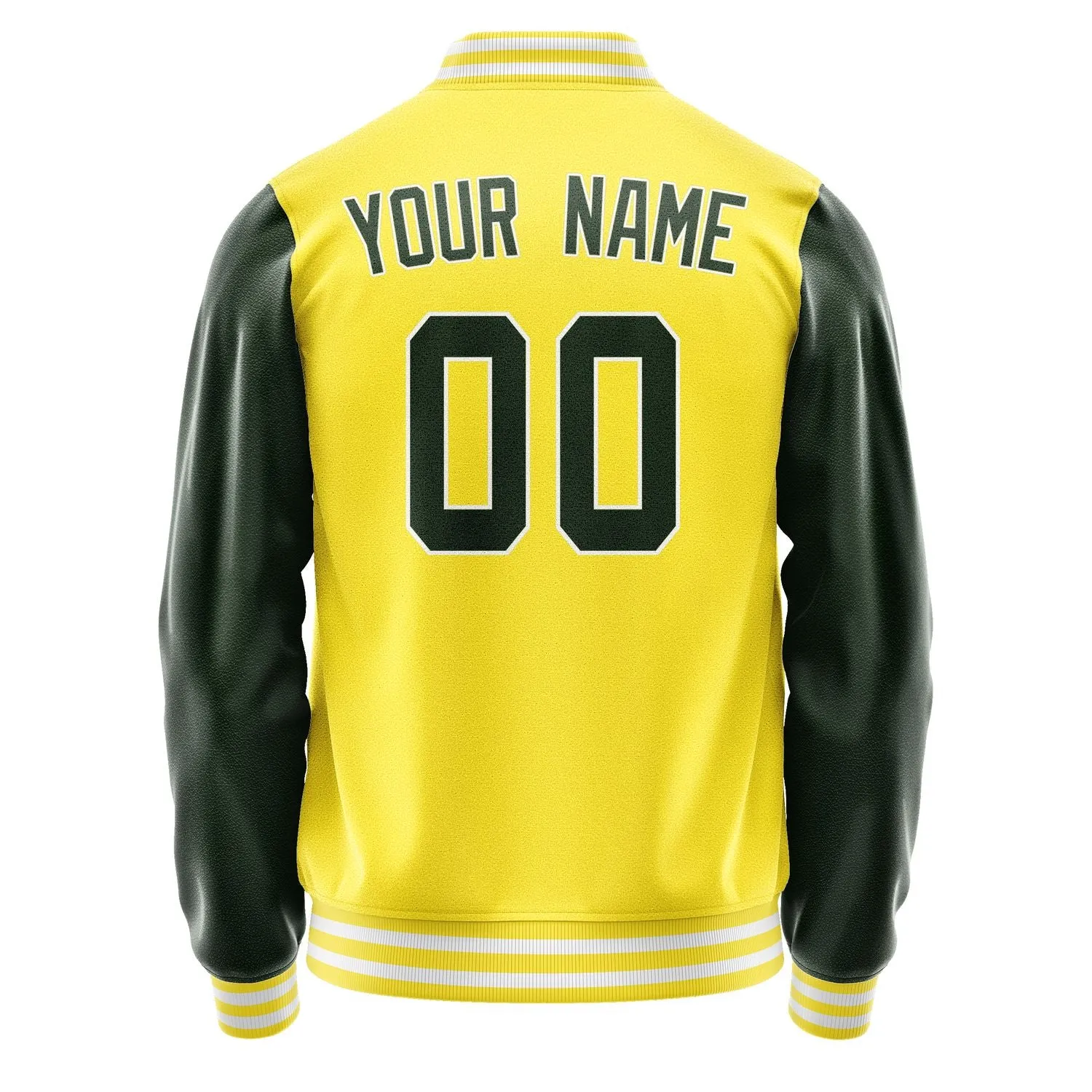 Custom Light Yellow Dark Green Jacket sold by Tailorly product image thumbnail 3