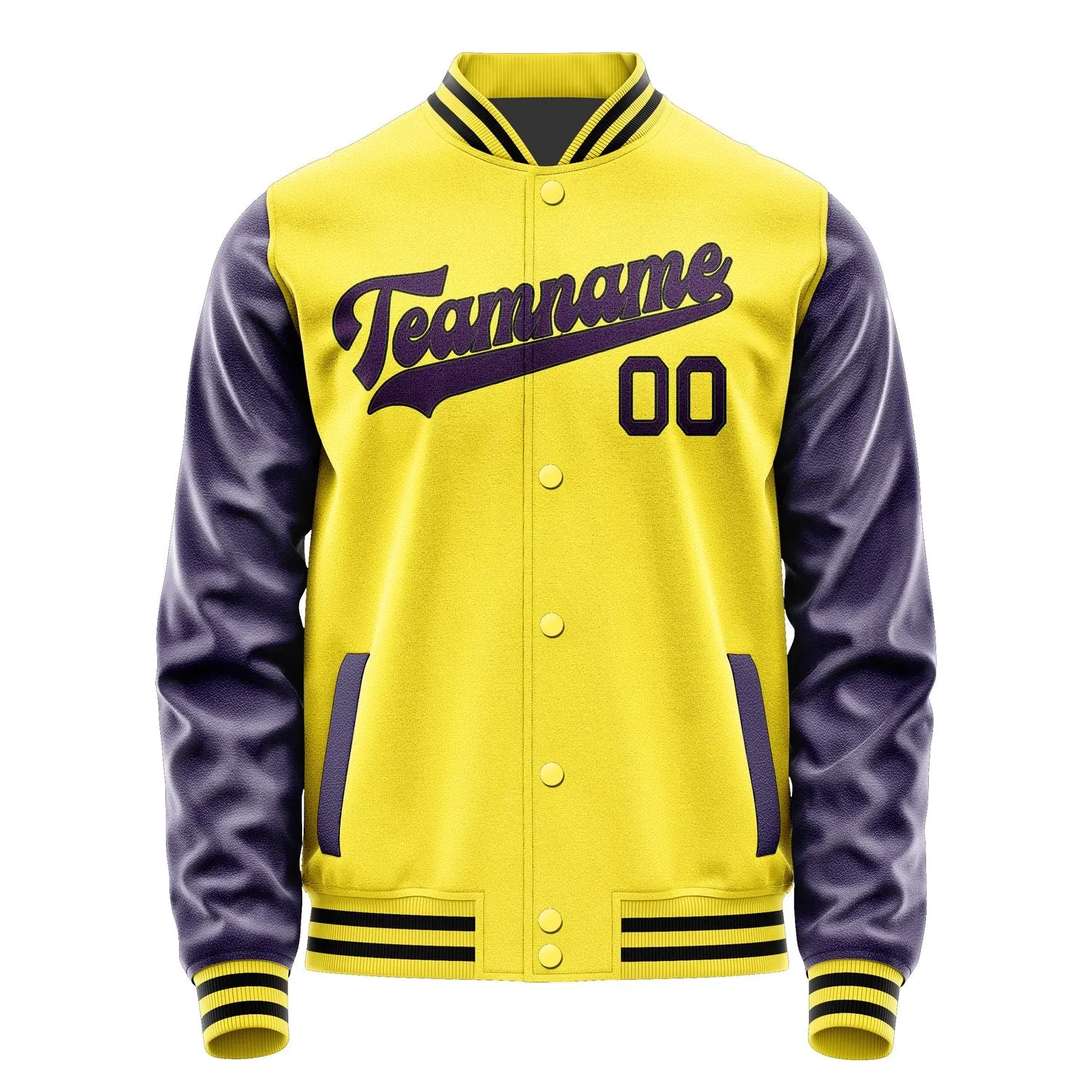 Custom Light Yellow Purple Jacket sold by Tailorly product image thumbnail 4
