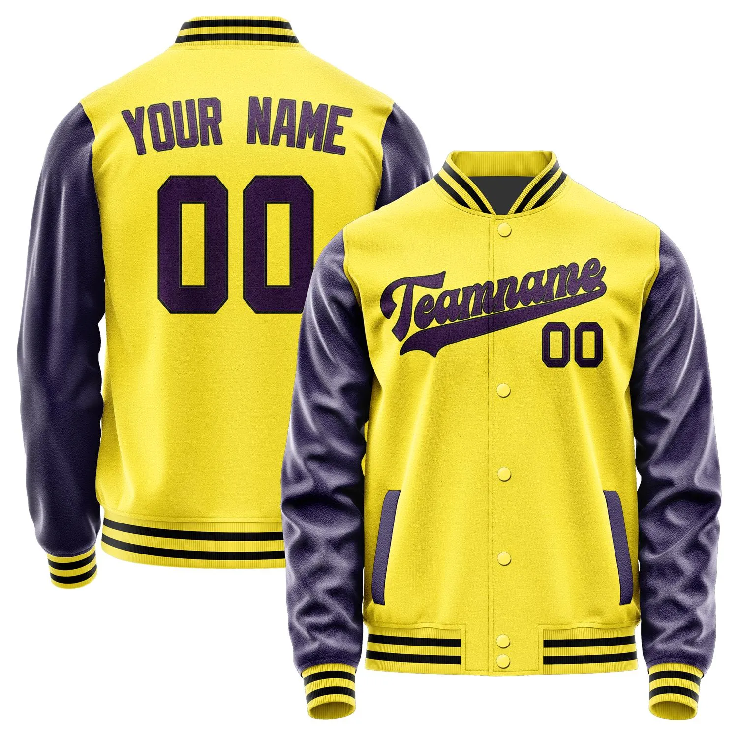 Custom Light Yellow Purple Jacket sold by Tailorly