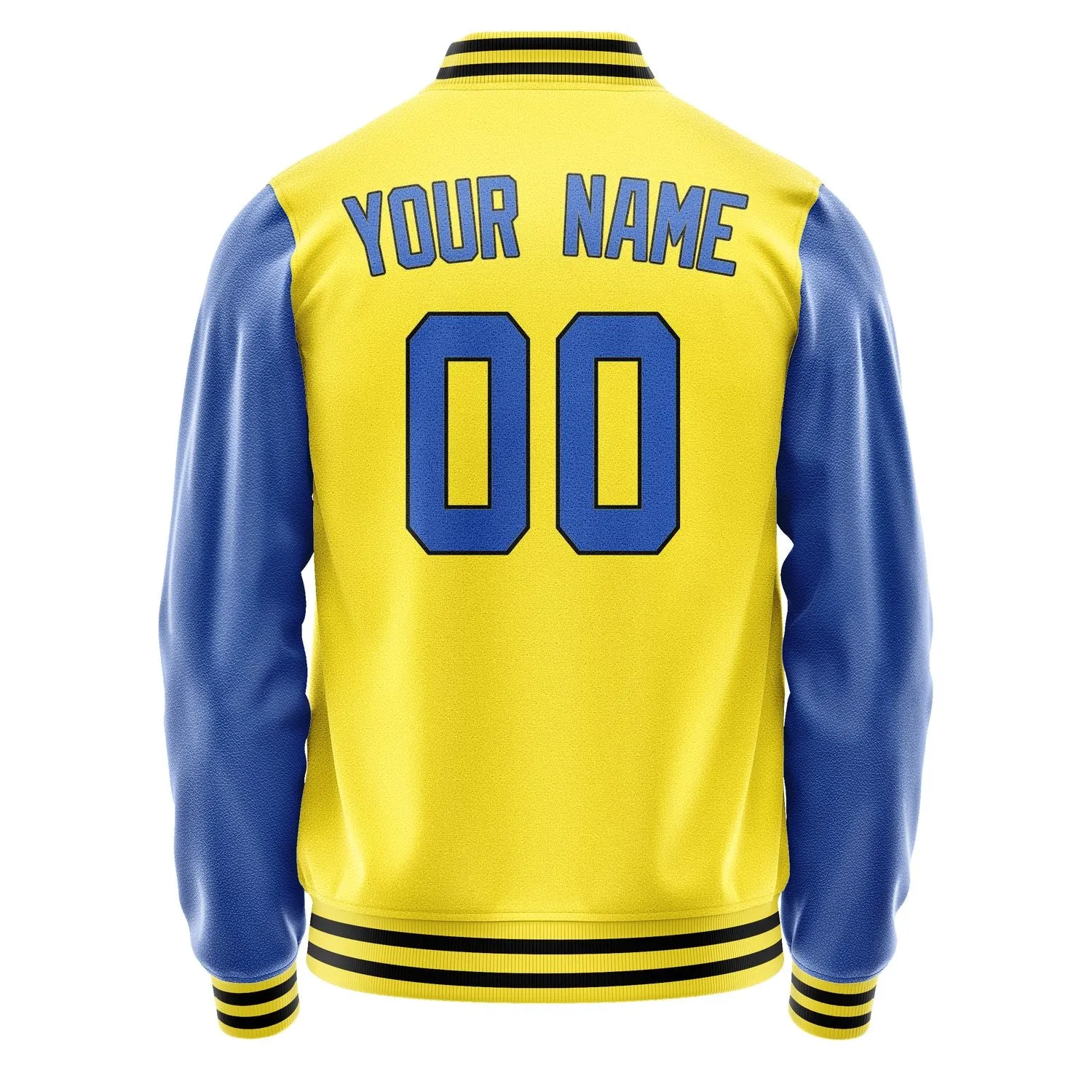 Custom Light Yellow Sky Blue Jacket sold by Tailorly product image thumbnail 3