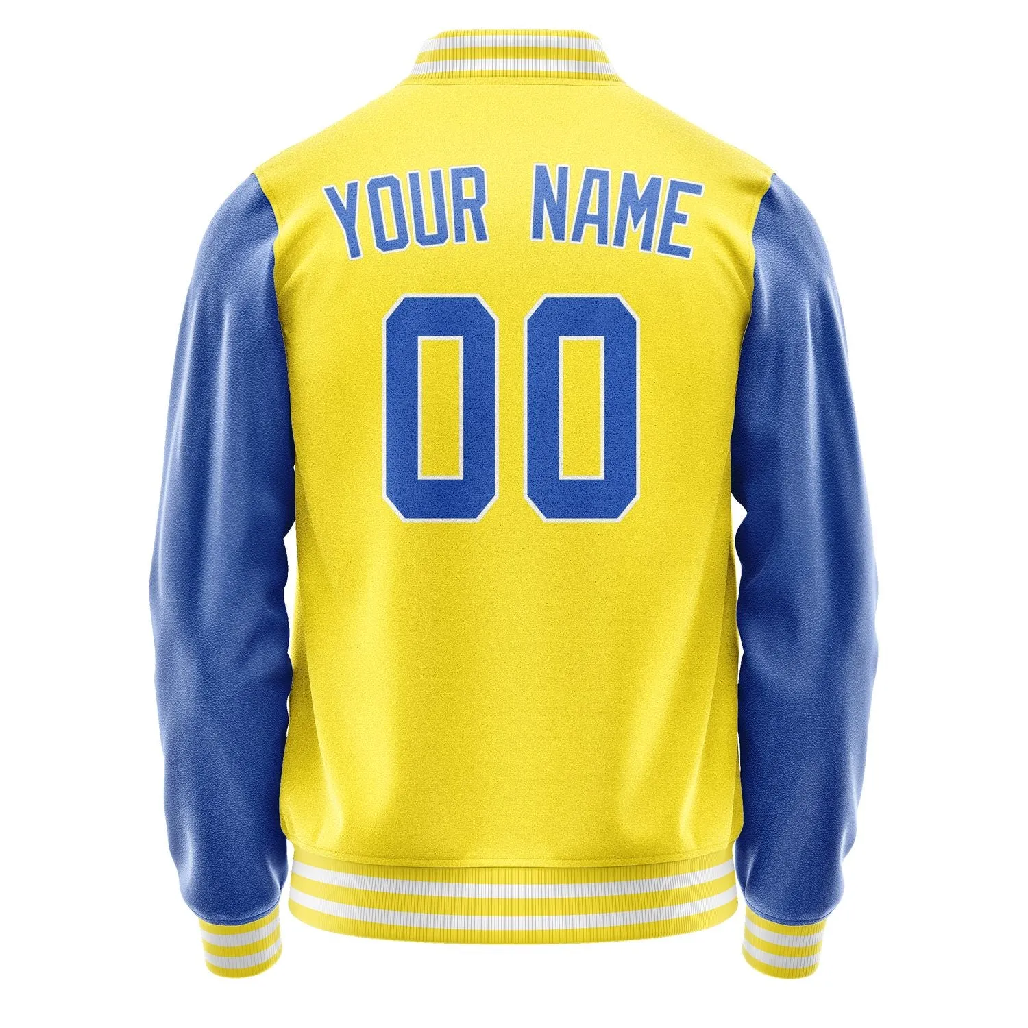 Custom Light Yellow Sky Blue Jacket sold by Tailorly product image thumbnail 3