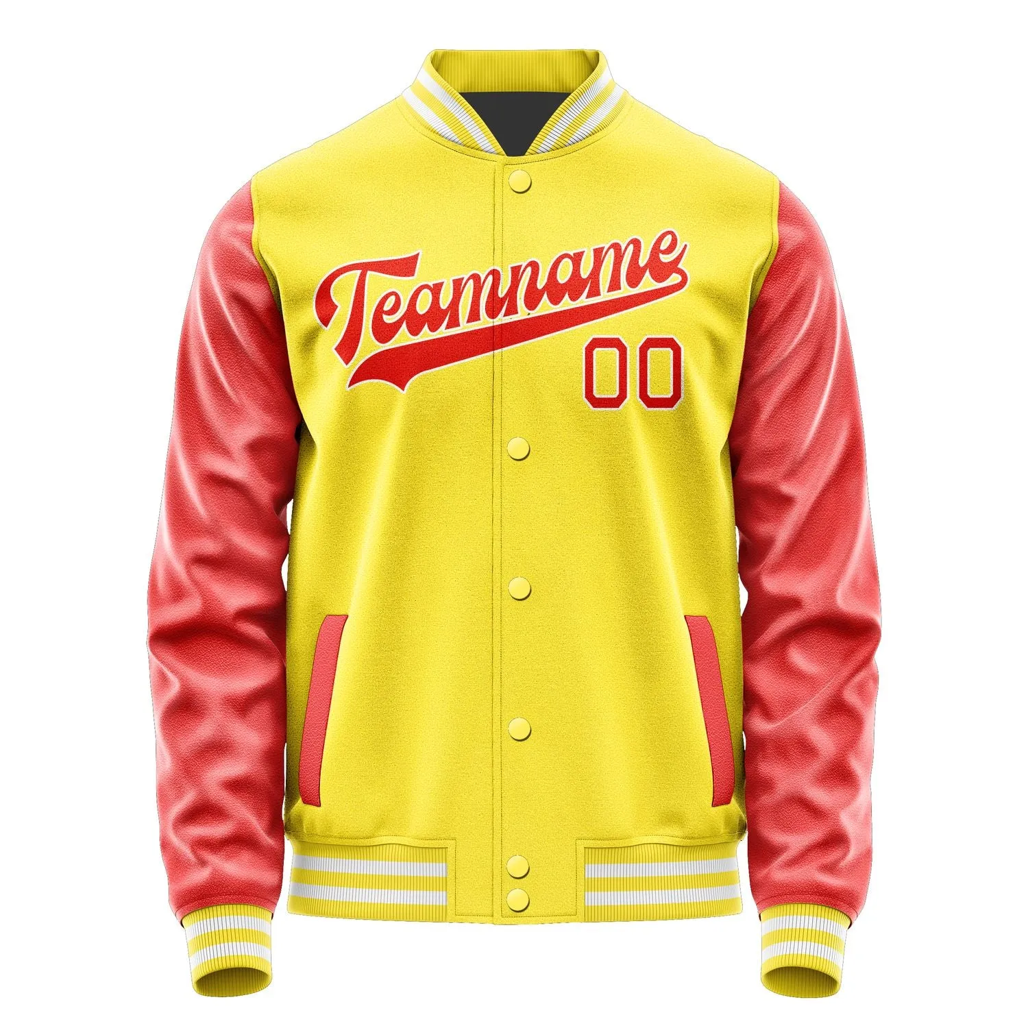 Custom Light Yellow Orange Red Jacket sold by Tailorly product image thumbnail 4