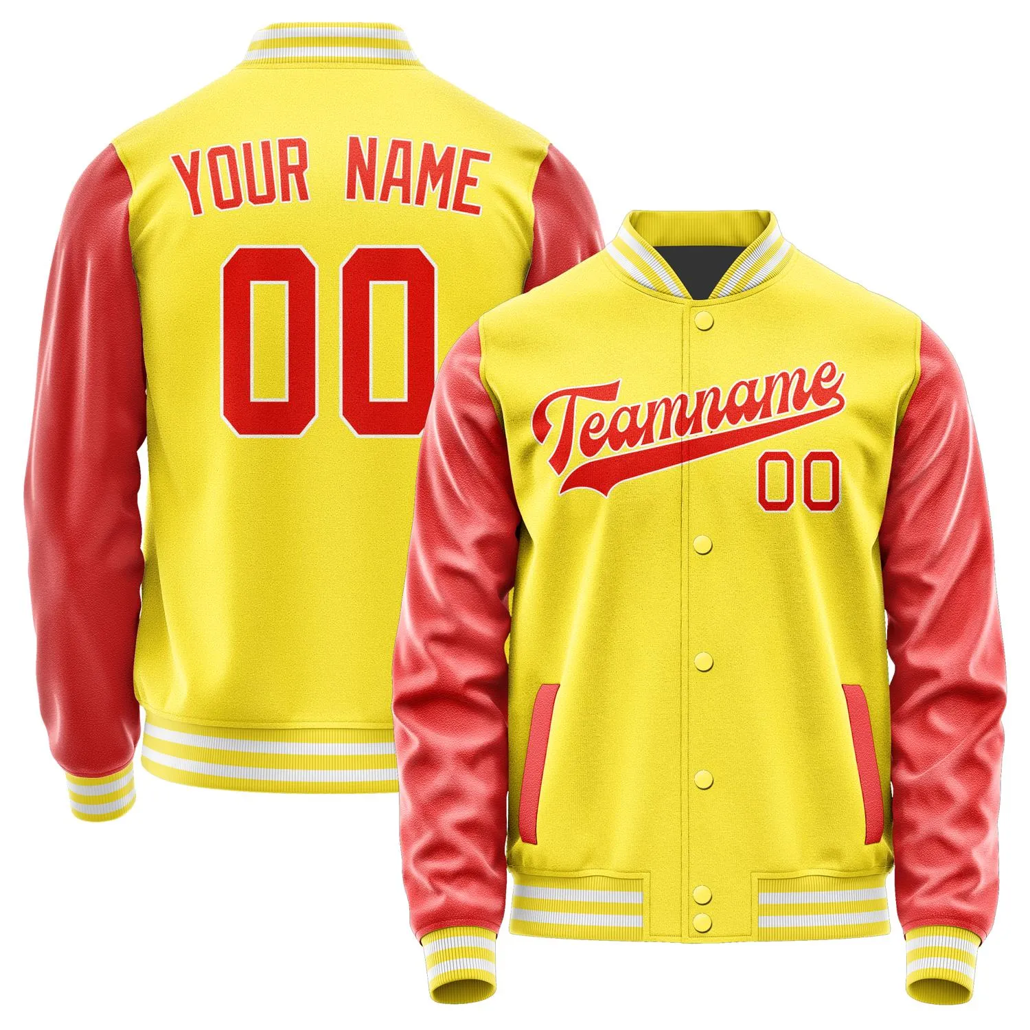 Custom Light Yellow Orange Red Jacket sold by Tailorly
