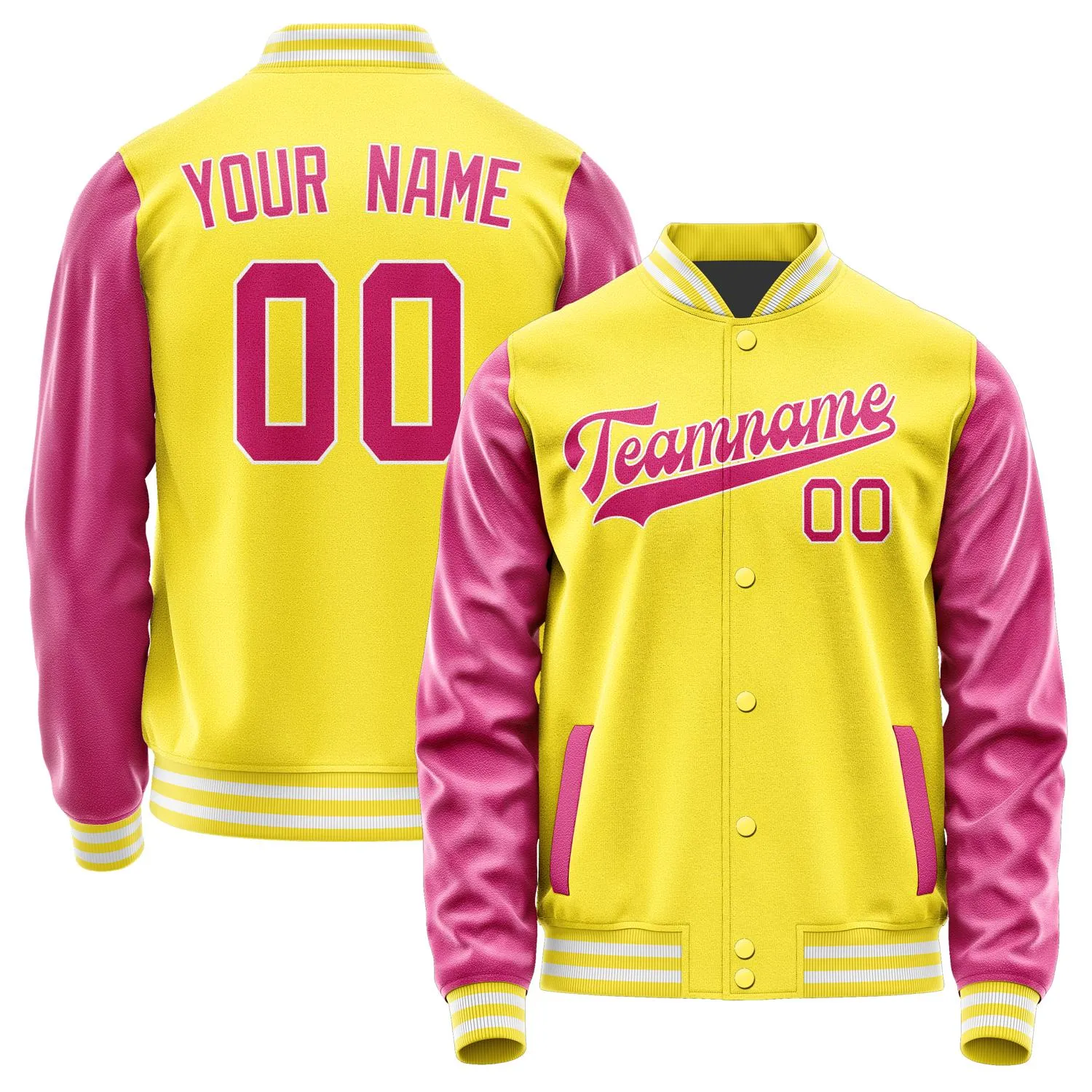 Custom Light Yellow Pink Jacket sold by Tailorly