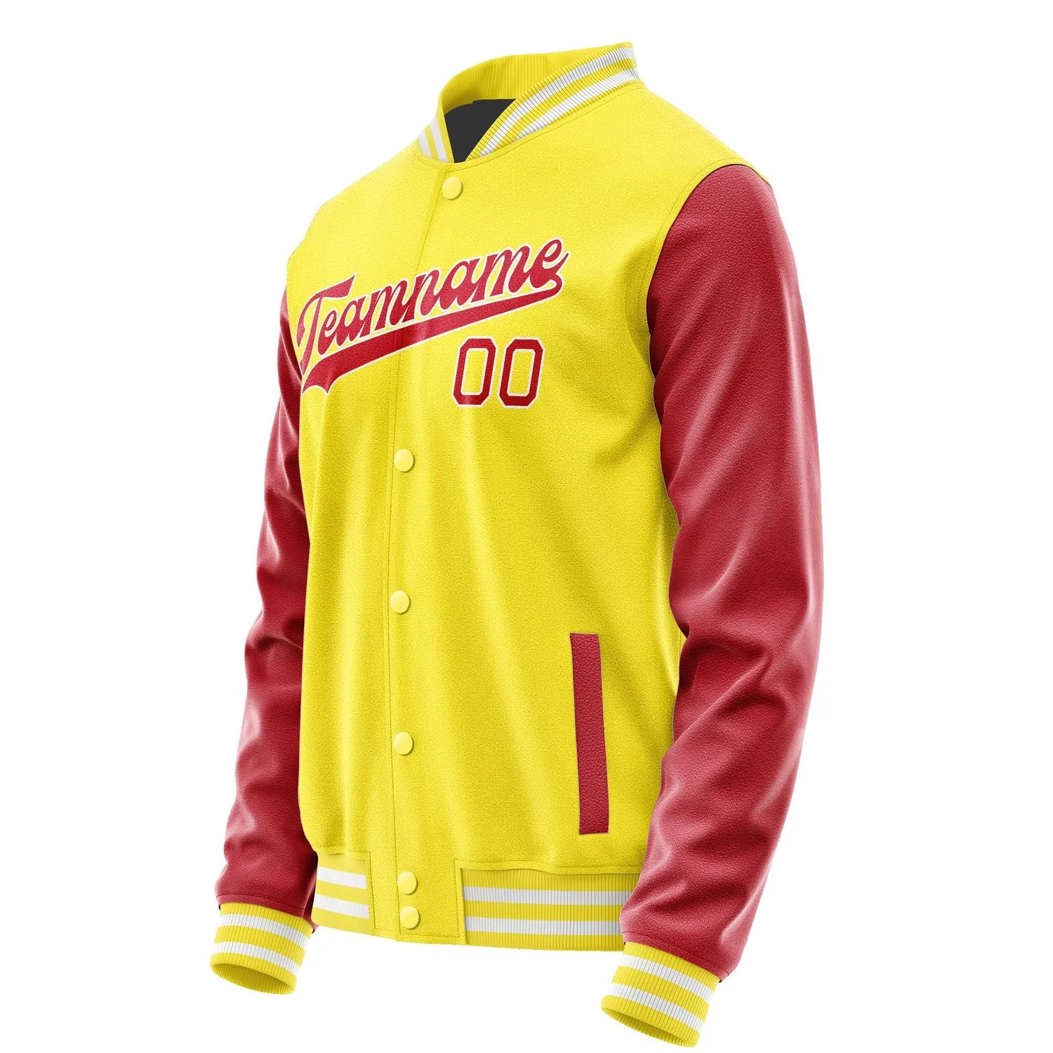 Custom Light Yellow Red Jacket sold by Tailorly product image thumbnail 2