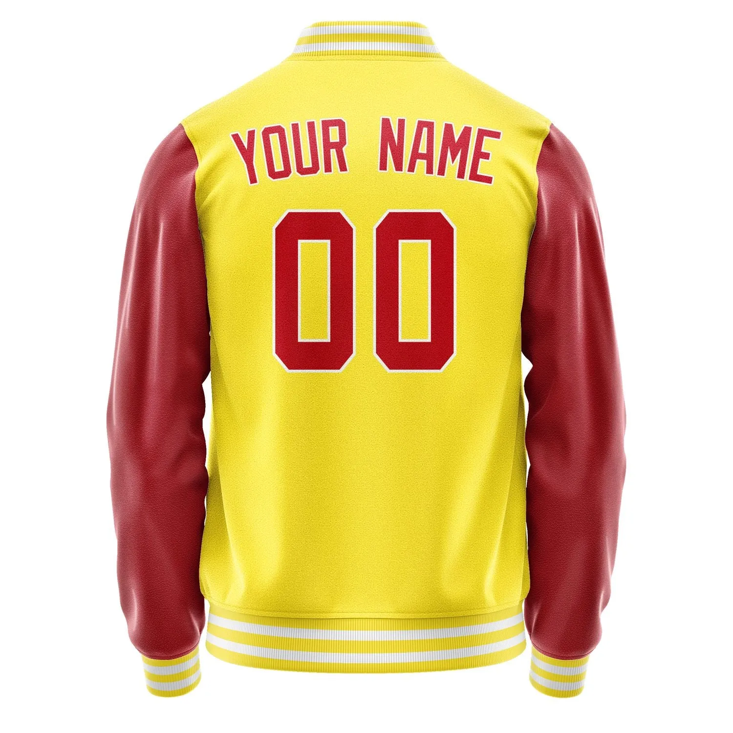 Custom Light Yellow Red Jacket sold by Tailorly product image thumbnail 3