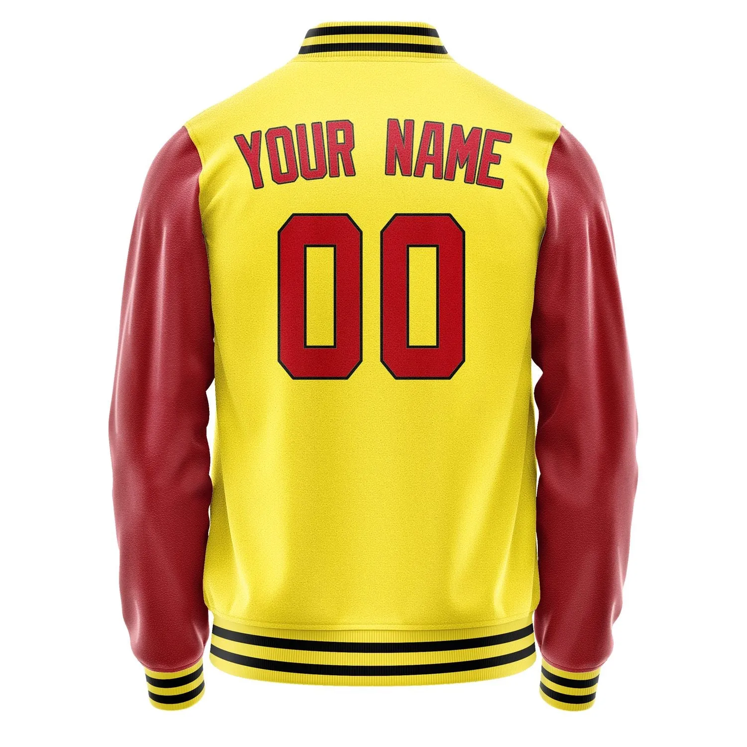 Custom Light Yellow Red Jacket sold by Tailorly product image thumbnail 3