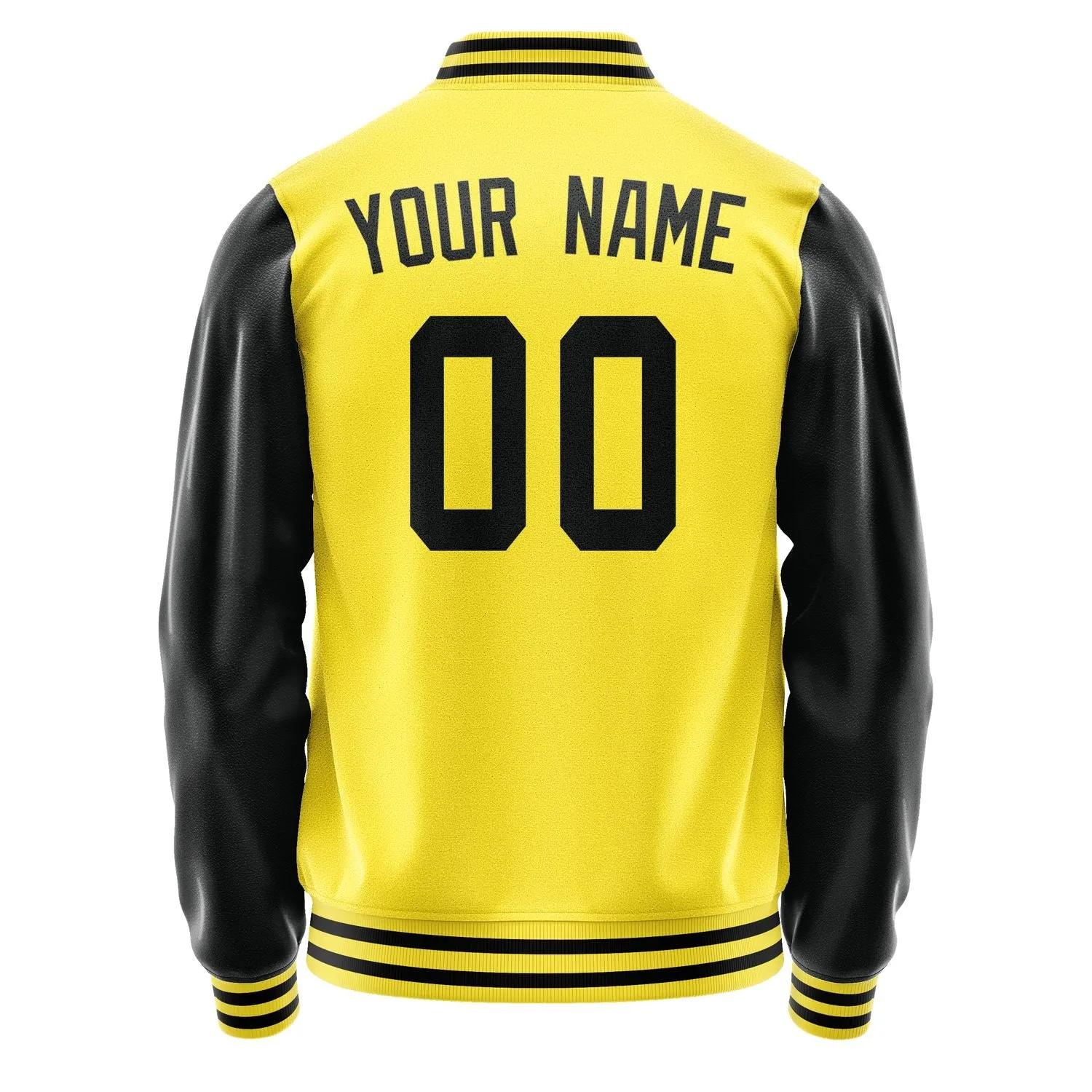 Custom Light Yellow Black Jacket sold by Tailorly product image thumbnail 3