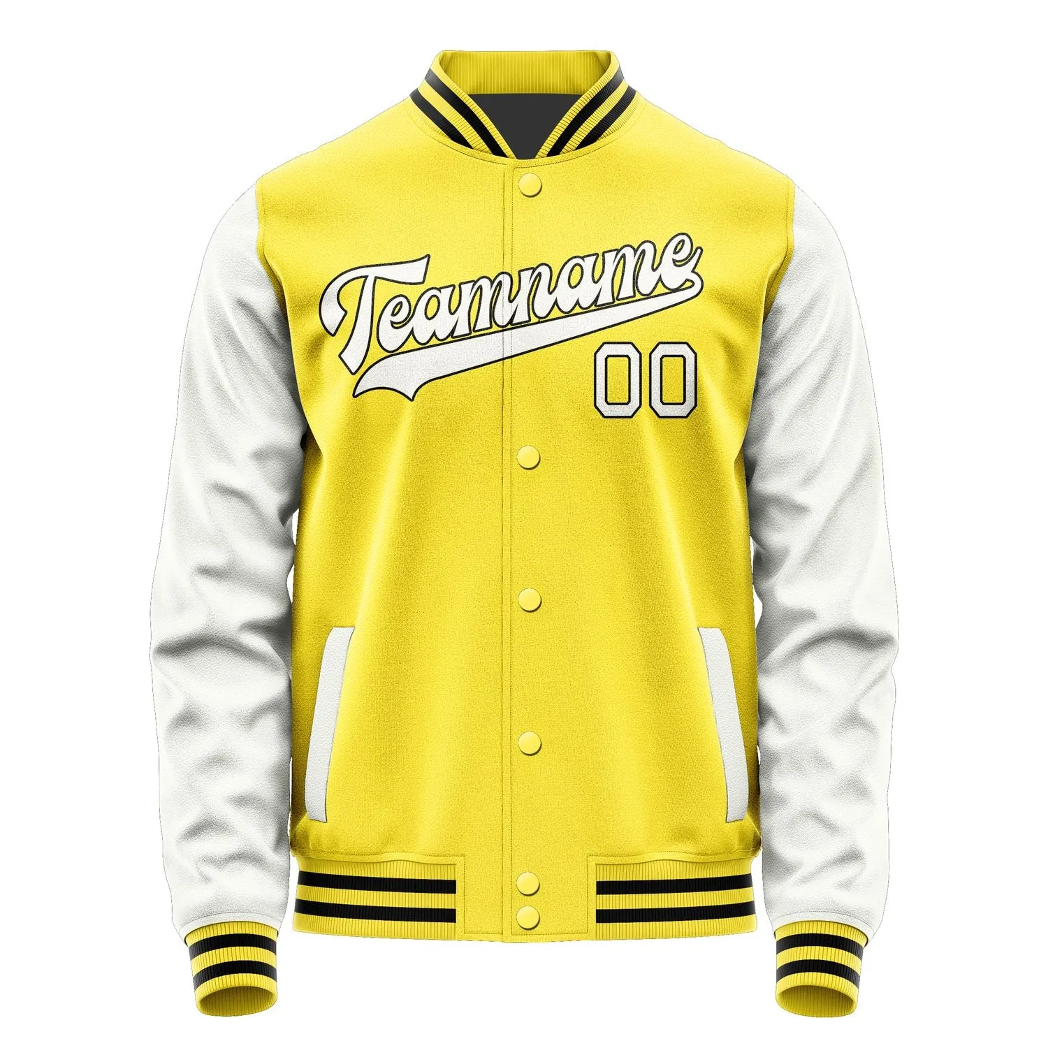 Custom Light Yellow White Jacket sold by Tailorly product image thumbnail 4