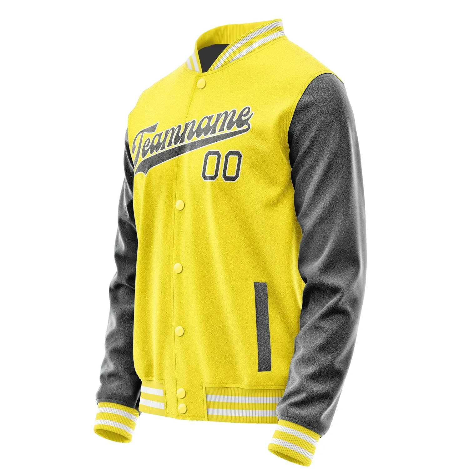 Custom Light Yellow Dark Grey Jacket sold by Tailorly product image thumbnail 2